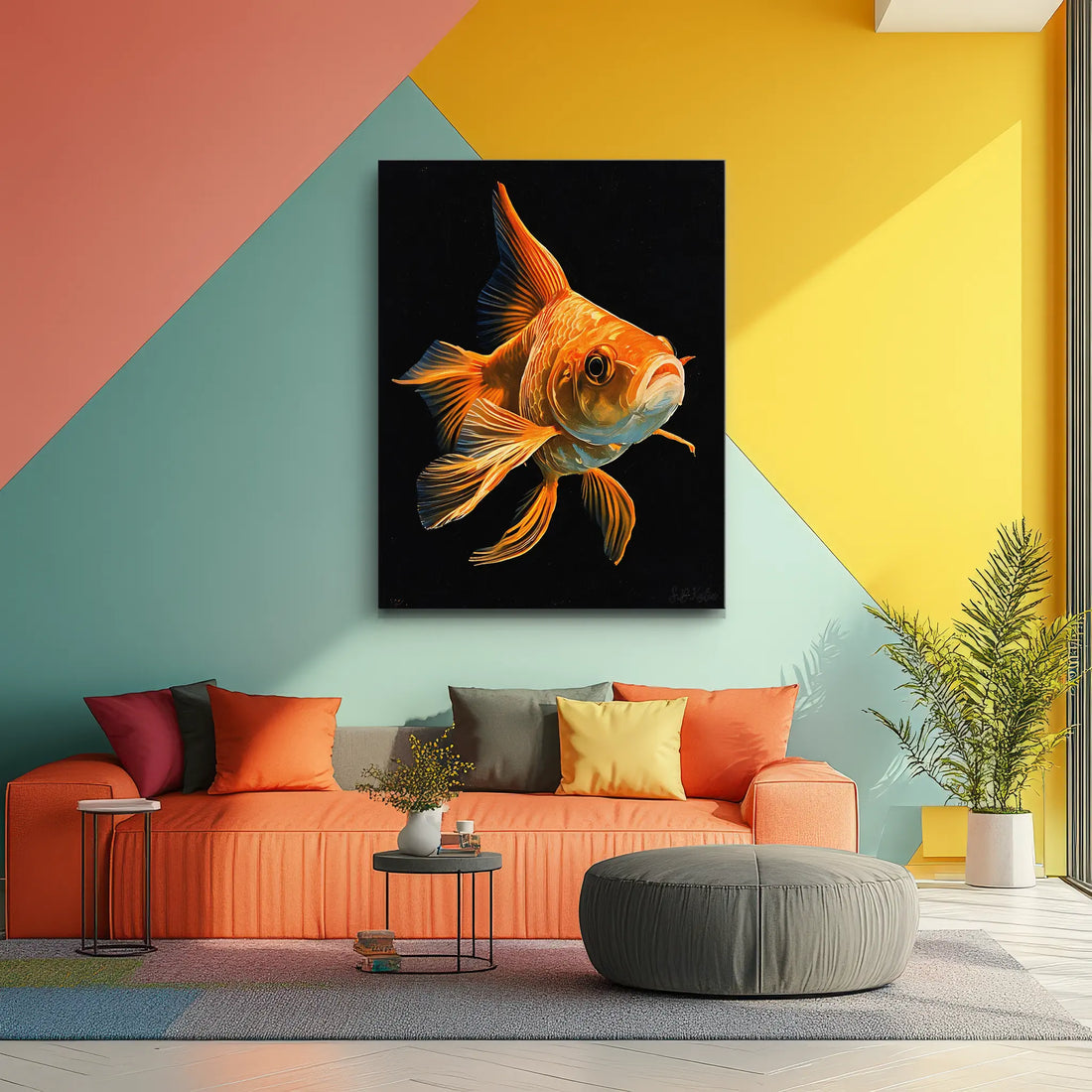 Golden Ornamental Fish Giclée Print 451012 Visual Wall Art AR3:4V-AR4:5V Giclée Print