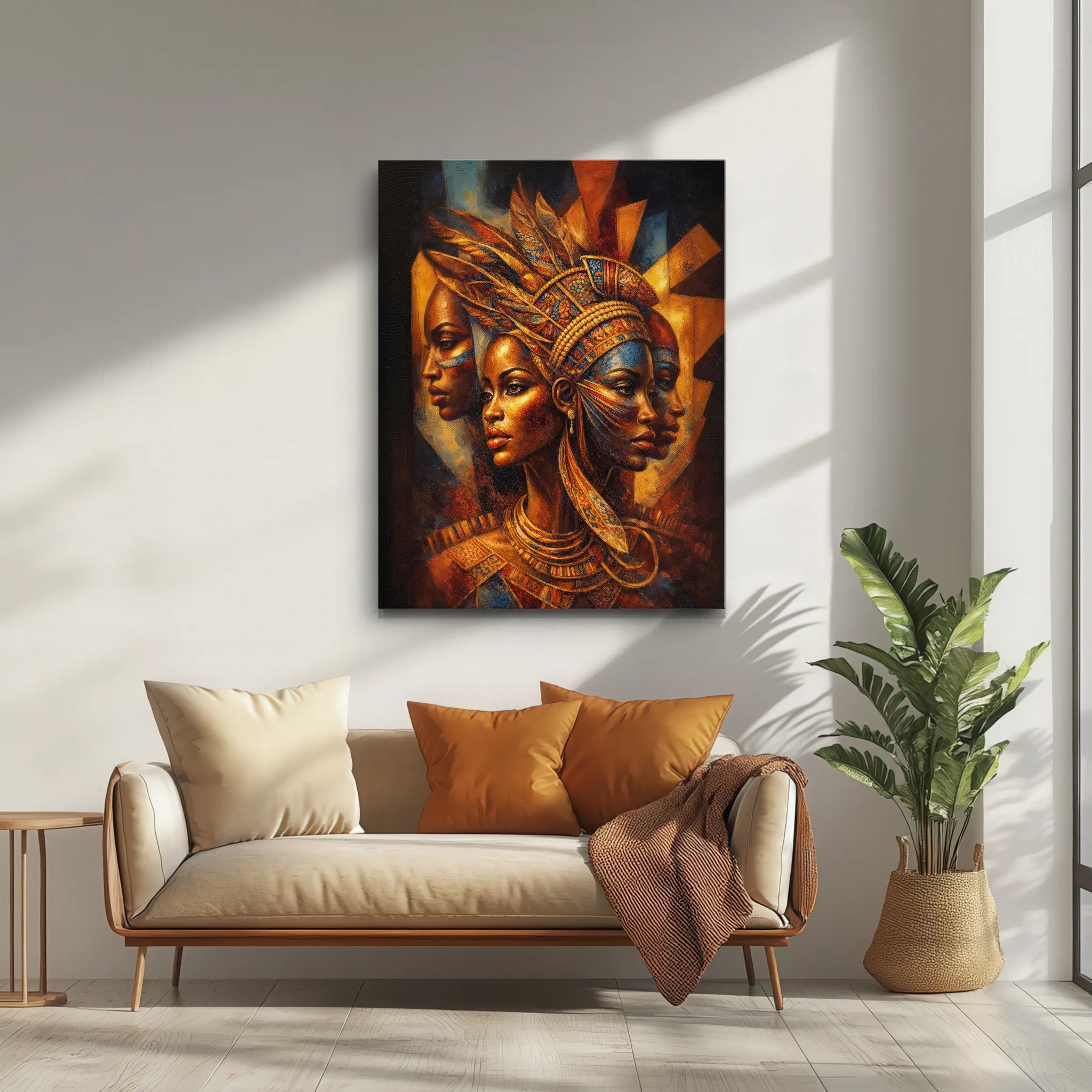 Golden Profile in Mosaic Giclée Prints 459009 Visual Wall Art AR3:4V-AR4:5V Giclée Print