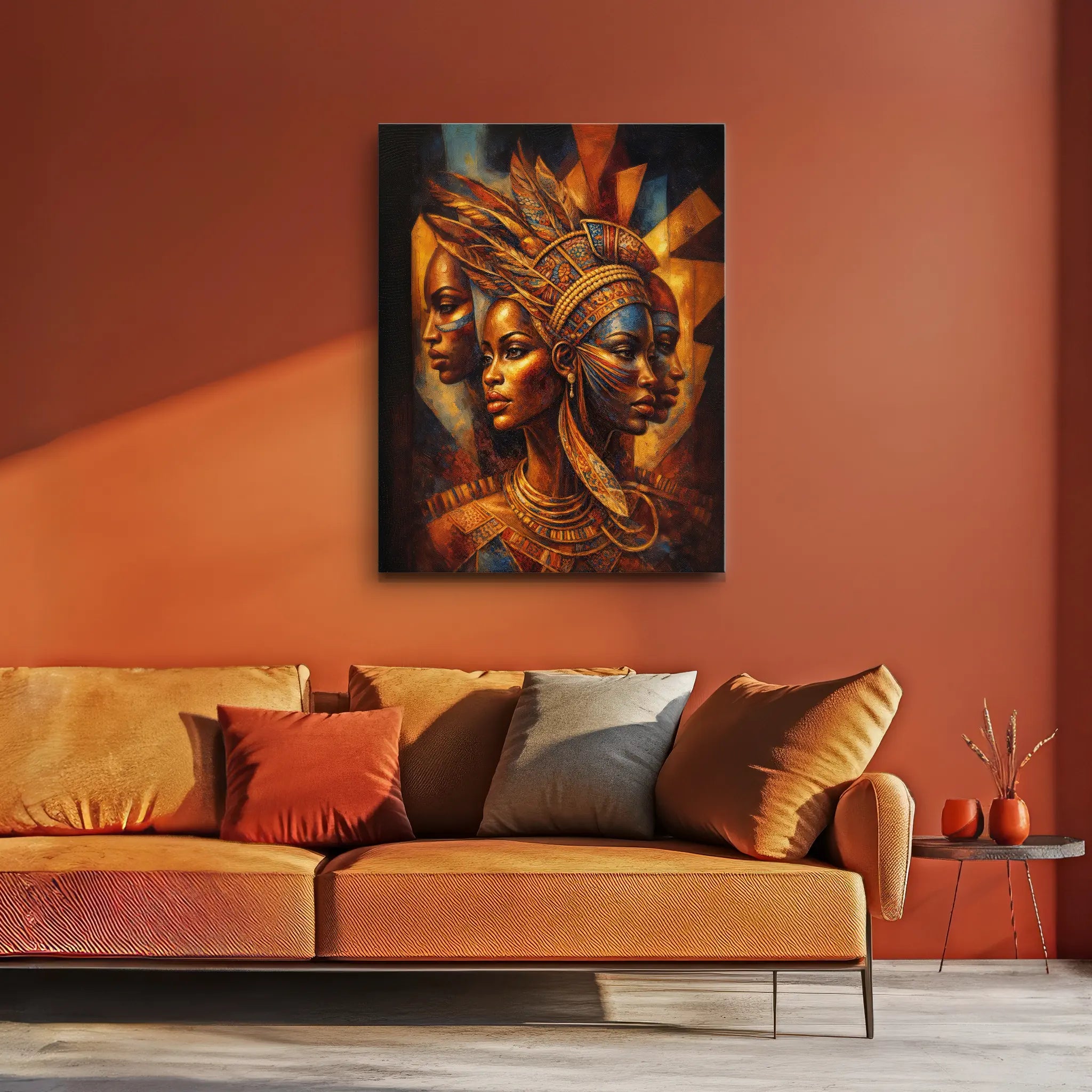 Golden Profile in Mosaic Giclée Prints 459009 Visual Wall Art AR3:4V-AR4:5V Giclée Print