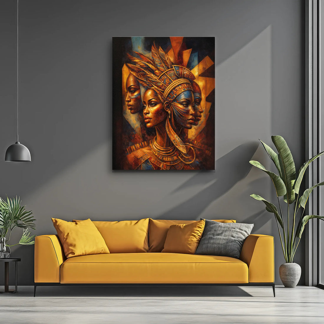 Golden Profile in Mosaic Giclée Prints 459009 Visual Wall Art AR3:4V-AR4:5V Giclée Print