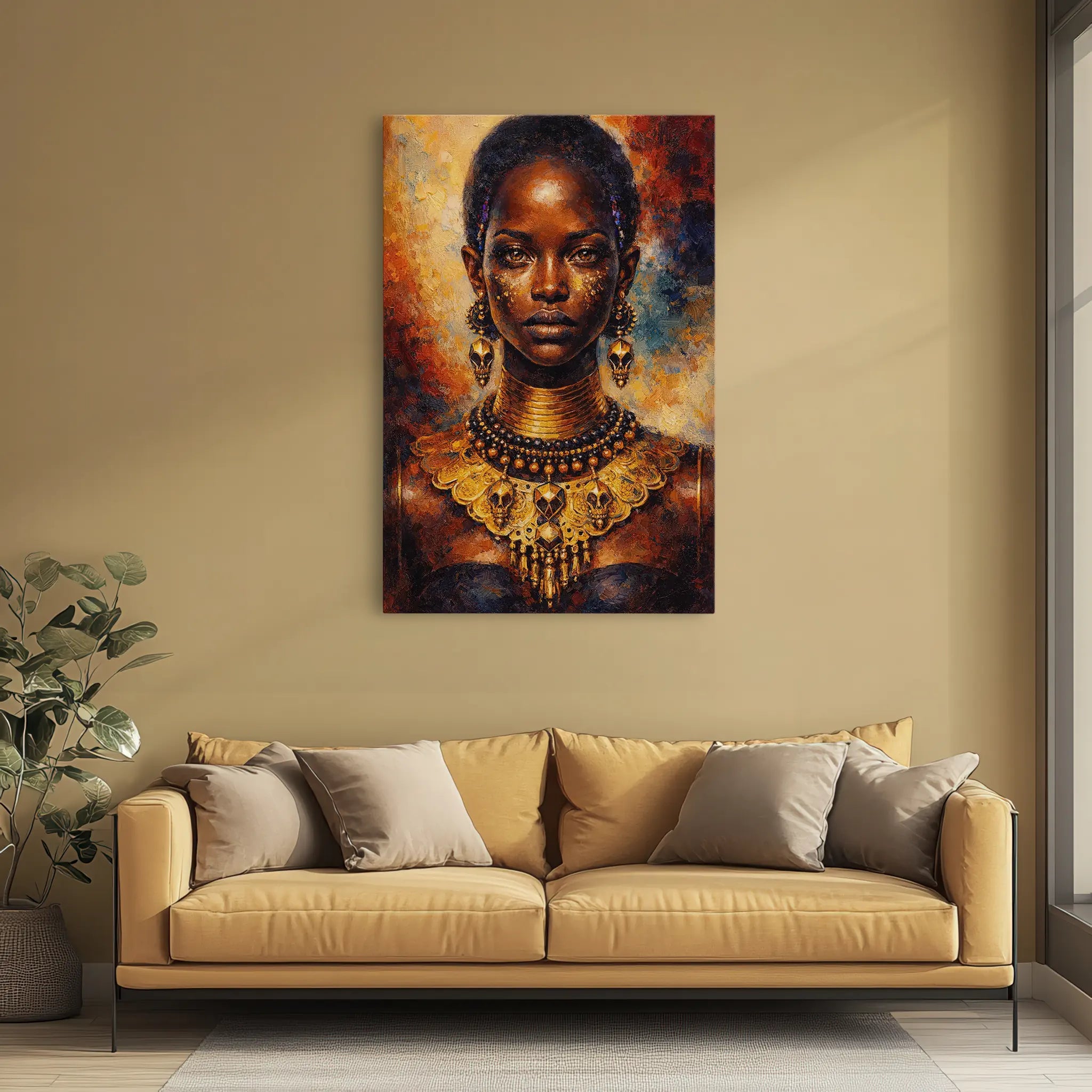 Golden Regalia in Ember Tones Giclée Print 235008 Visual Wall Art AR2:3V Giclée Print