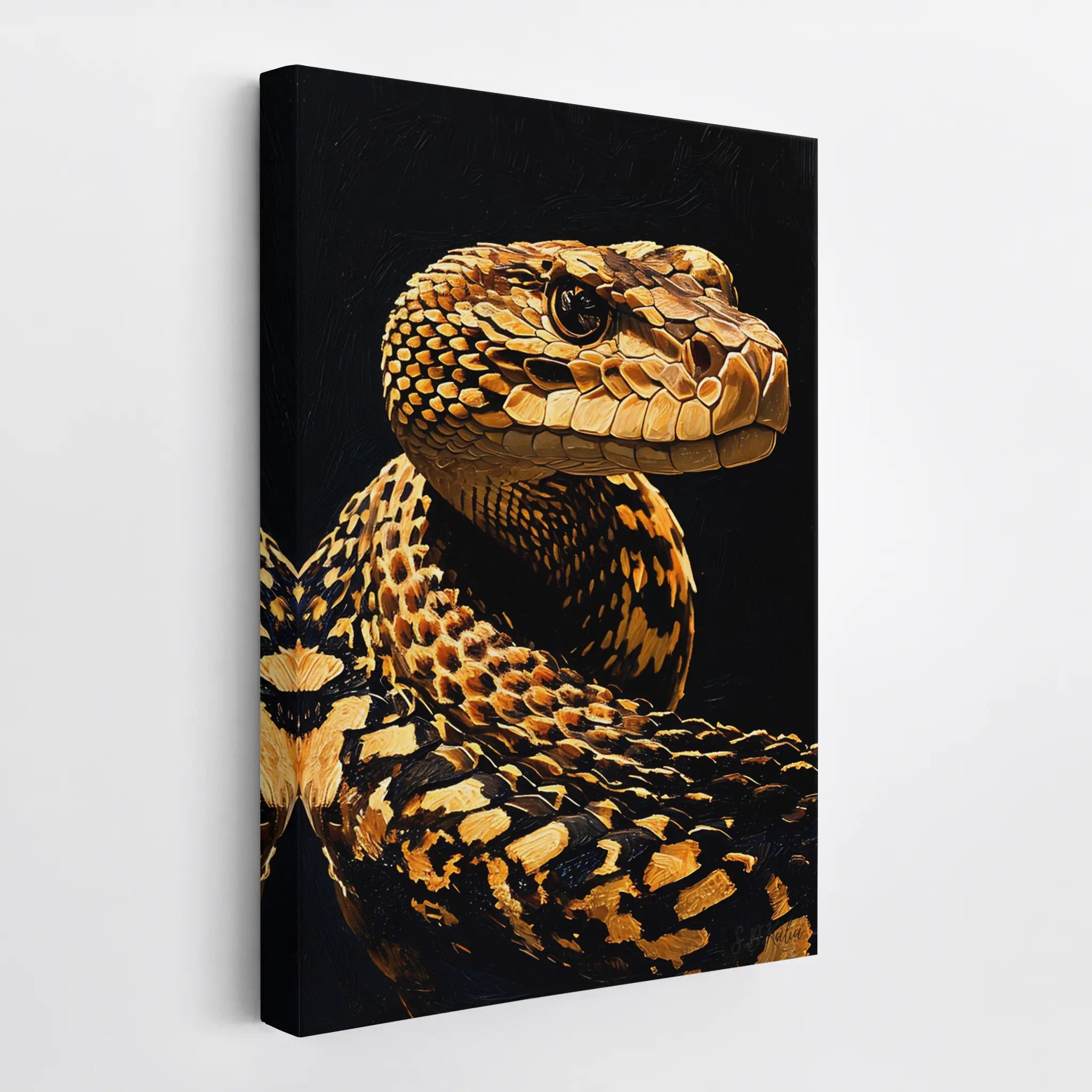 Golden Viper Midnight Pattern Giclée Print 231080 Visual Wall Art AR2:3V Giclée Print
