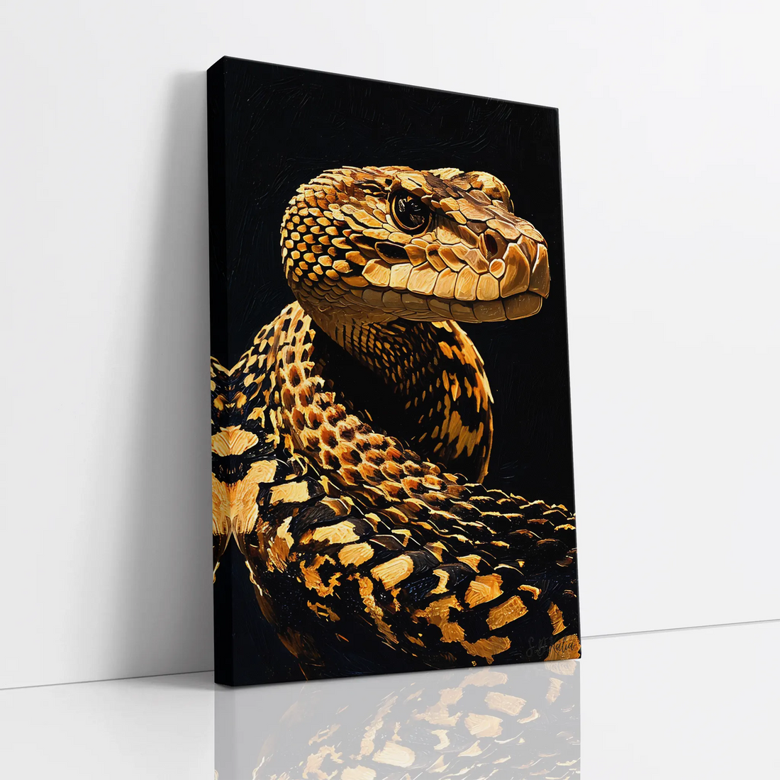 Golden Viper Midnight Pattern Giclée Print 231080 Visual Wall Art AR2:3V Giclée Print