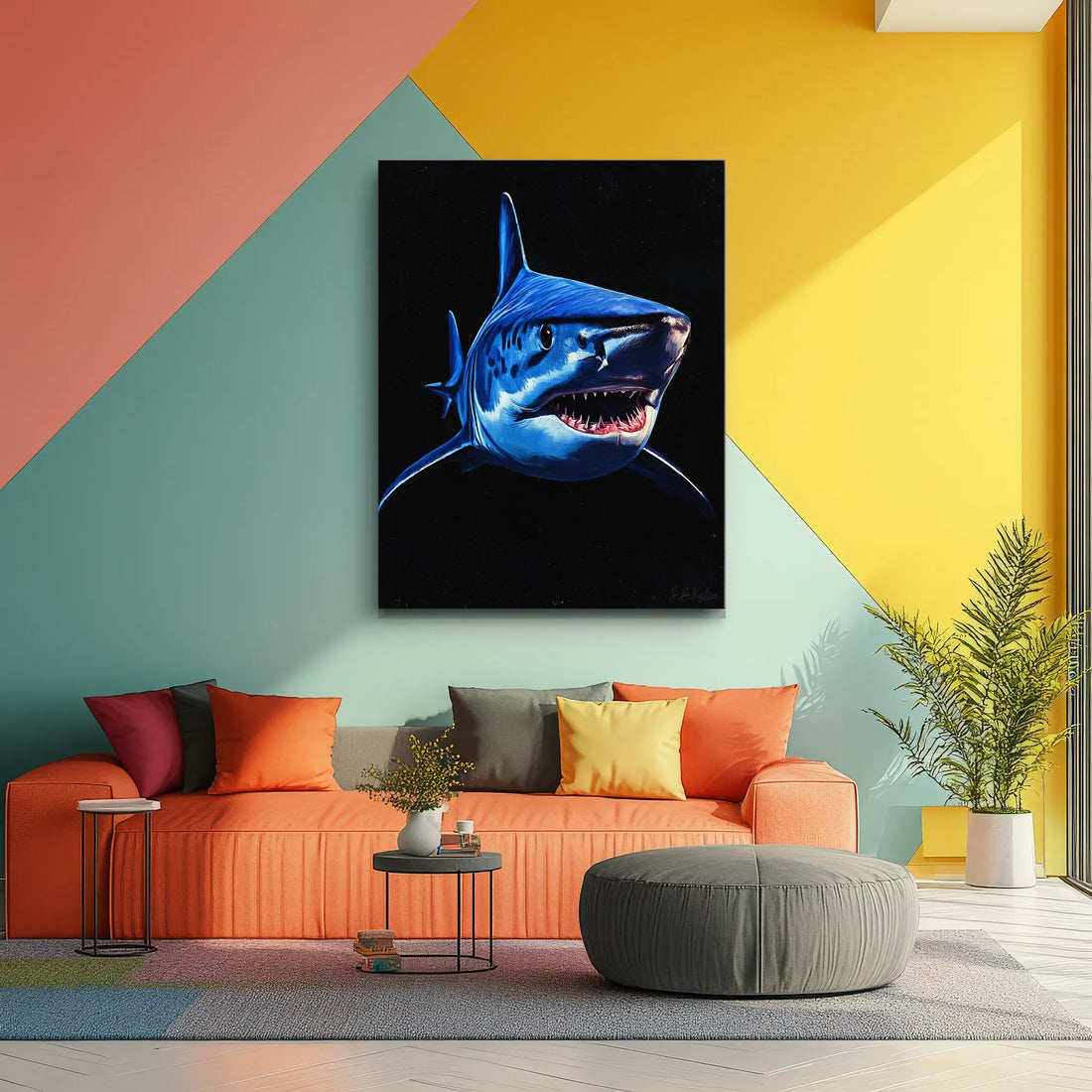 Great White Shark Ocean Predator Giclée Print 451014 Visual Wall Art AR3:4V-AR4:5V Giclée Print