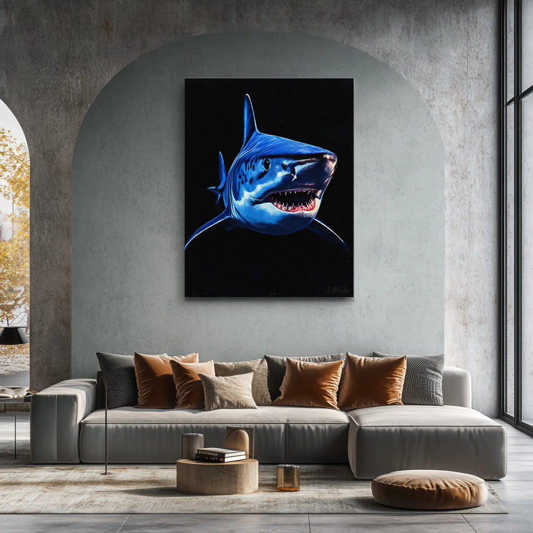 Great White Shark Ocean Predator Giclée Print 451014 Visual Wall Art AR3:4V-AR4:5V Giclée Print