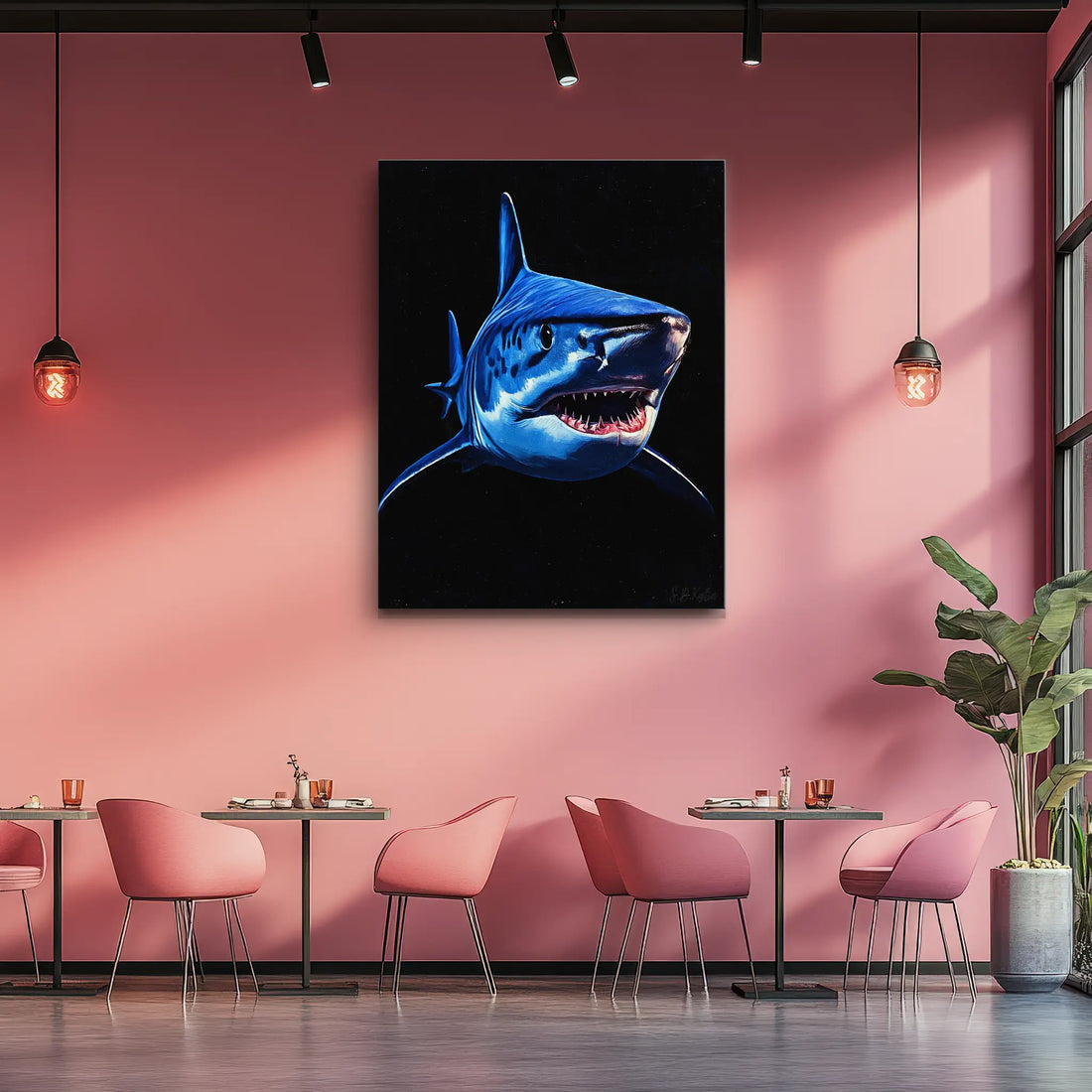 Great White Shark Ocean Predator Giclée Print 451014 Visual Wall Art AR3:4V-AR4:5V Giclée Print