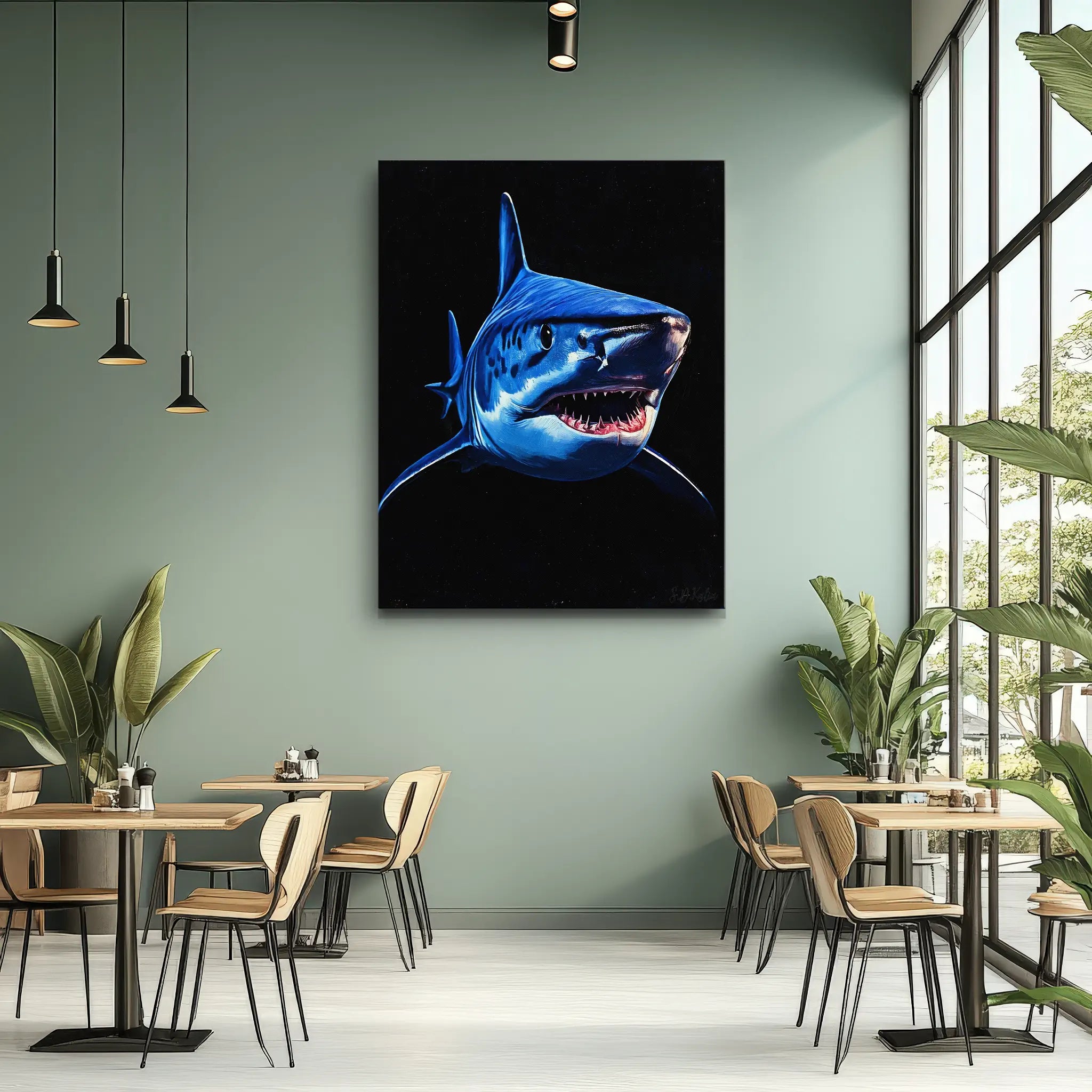 Great White Shark Ocean Predator Giclée Print 451014 Visual Wall Art AR3:4V-AR4:5V Giclée Print