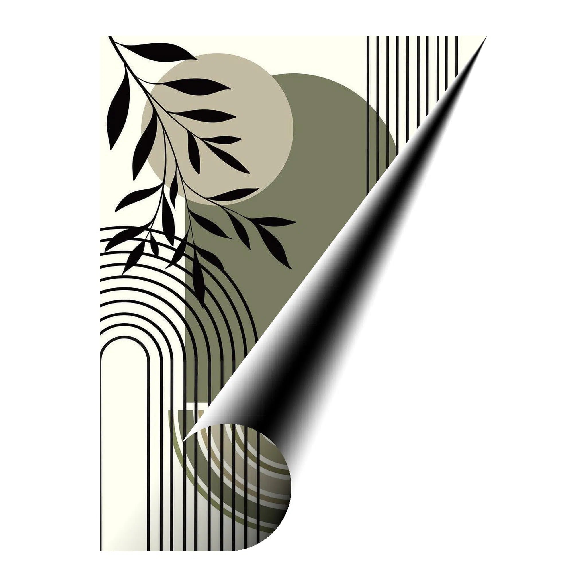 Green Leaf Bohemian Giclée Print 34261 Giclée Rolled Canvas Print Visual Wall Art