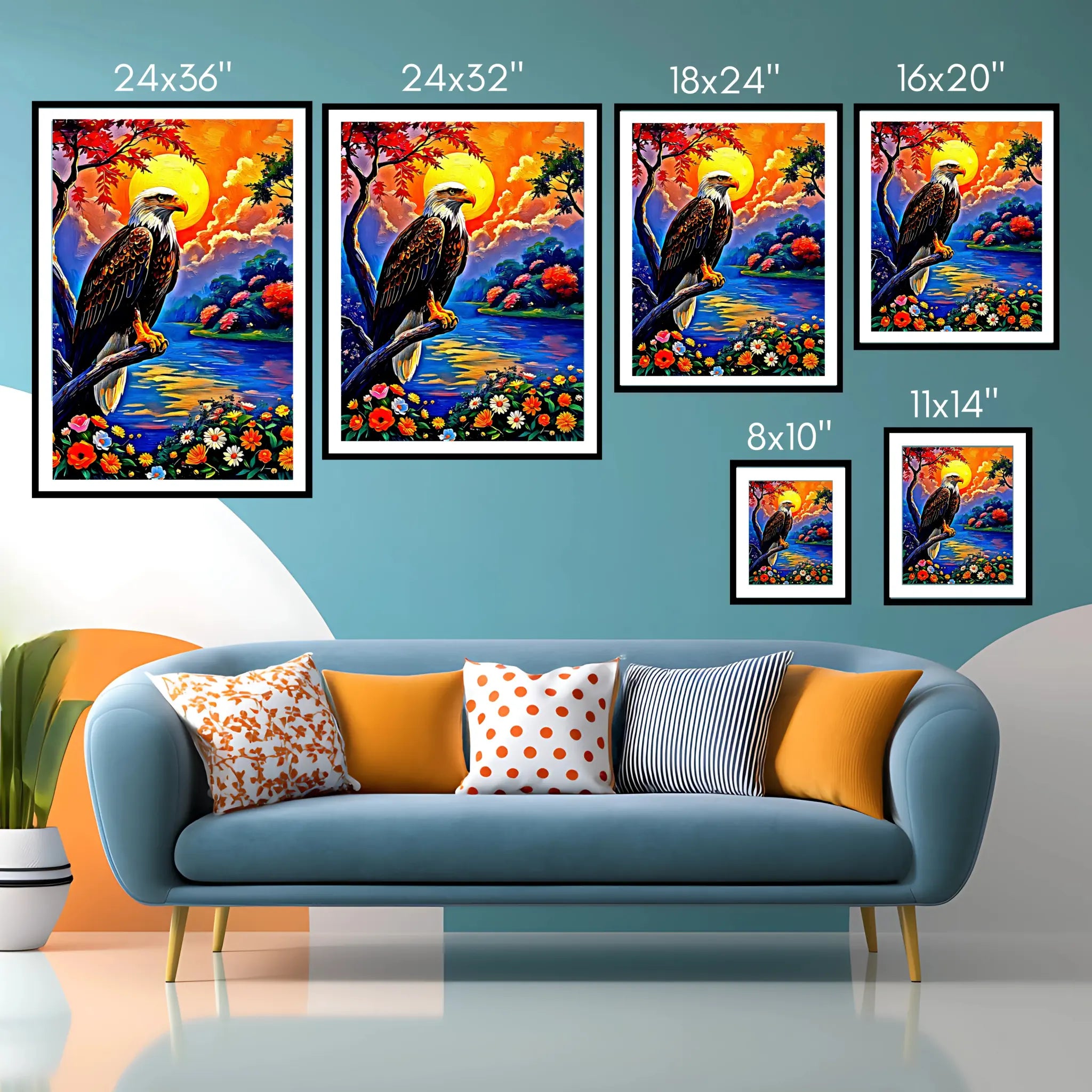 Haliaeetus Leucocephalus-Bald Eagle-Framed Paper Print-452206 Visual Wall Art Framed Print