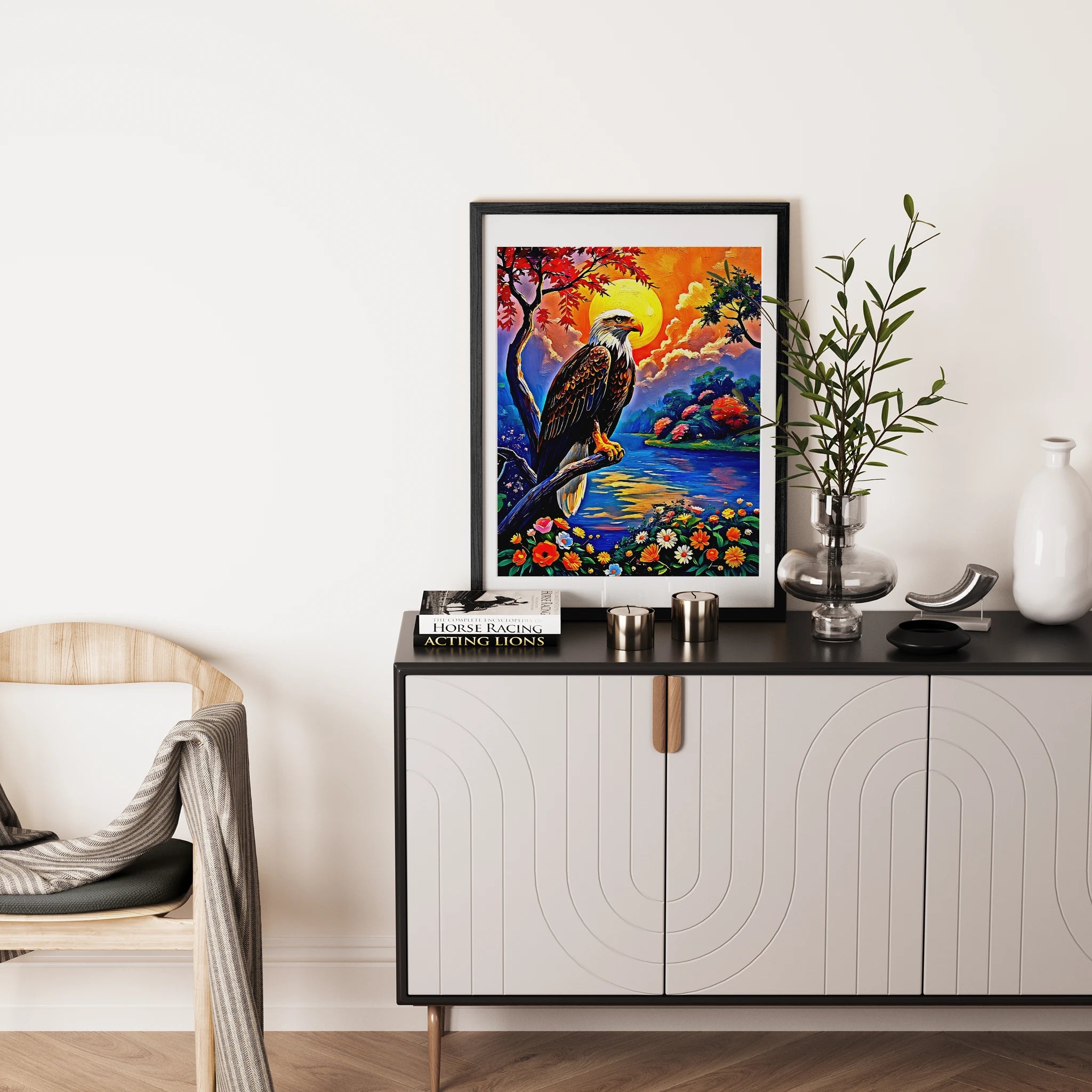 Haliaeetus Leucocephalus-Bald Eagle-Framed Paper Print-452206 Visual Wall Art Framed Print