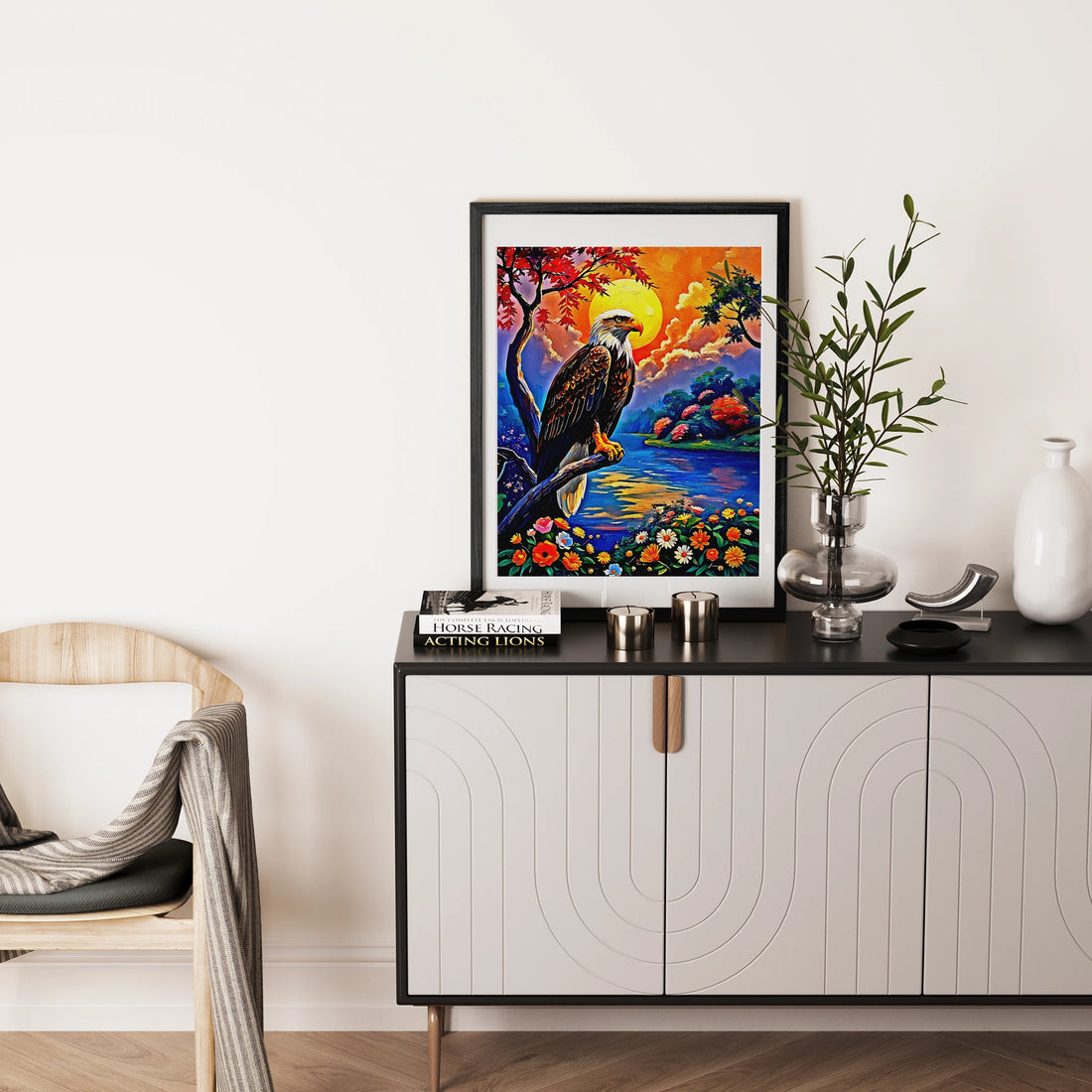 Haliaeetus Leucocephalus-Bald Eagle-Framed Paper Print-452206 Visual Wall Art Framed Print