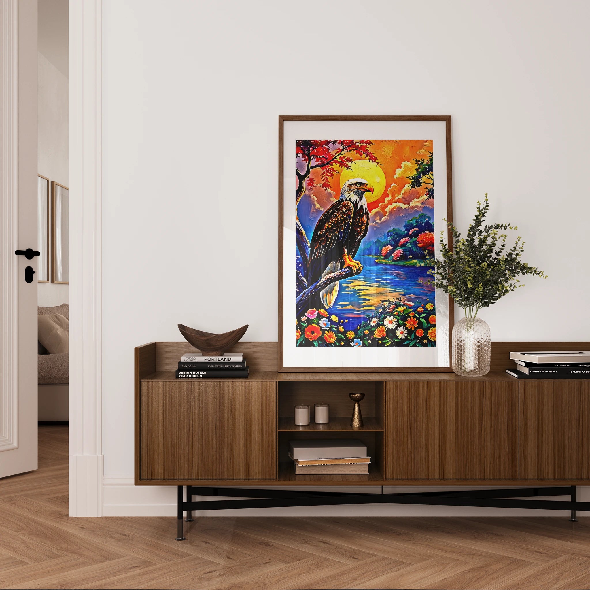 Haliaeetus Leucocephalus-Bald Eagle-Framed Paper Print-452206 Visual Wall Art Framed Print