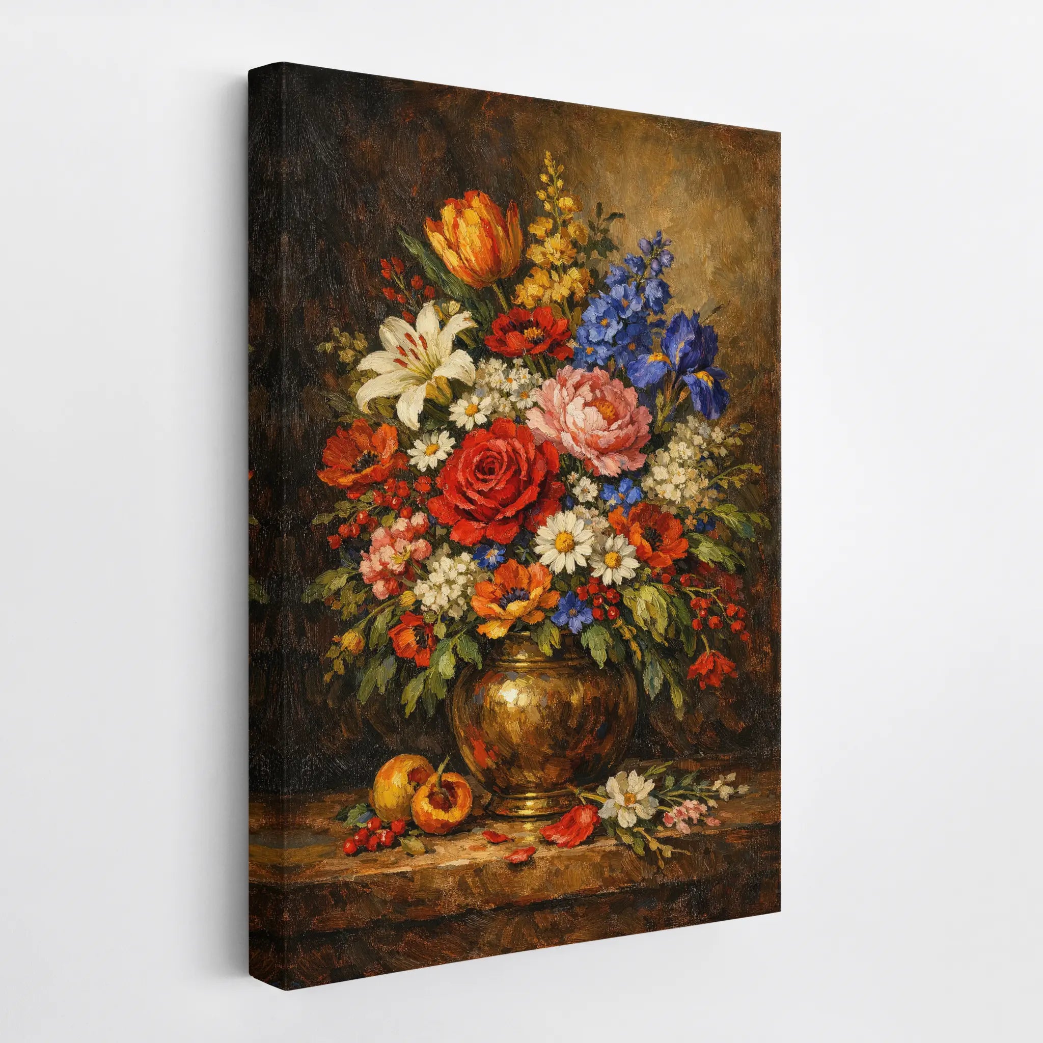 Harvest Bouquet with Peaches Still Life Giclée Print 232002 Visual Wall Art AR2:3V Giclée Print