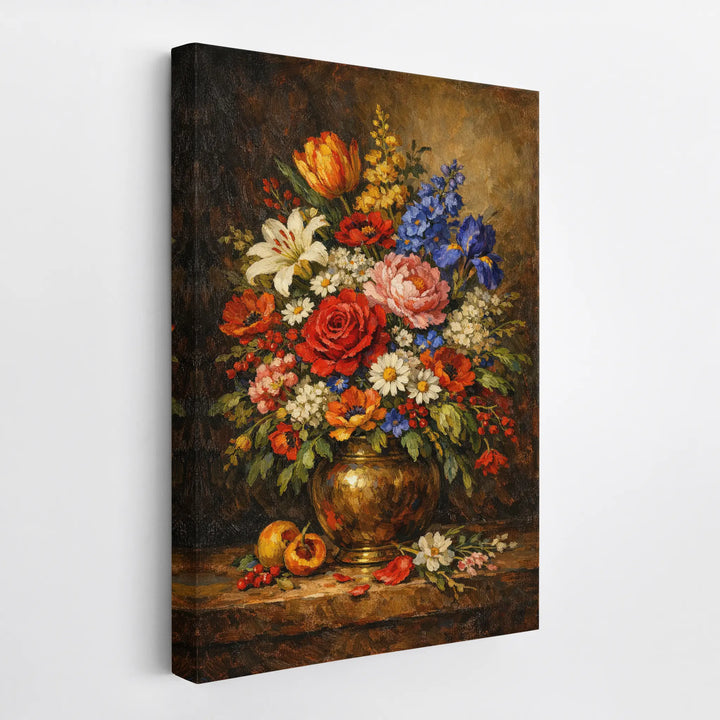 Harvest Bouquet with Peaches Still Life Giclée Print 232002 Visual Wall Art AR2:3V Giclée Print