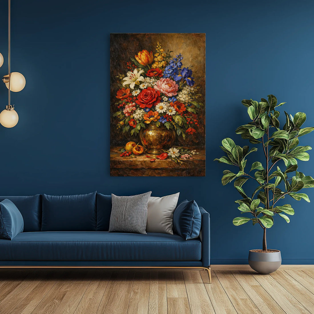Harvest Bouquet with Peaches Still Life Giclée Print 232002 Visual Wall Art AR2:3V Giclée Print
