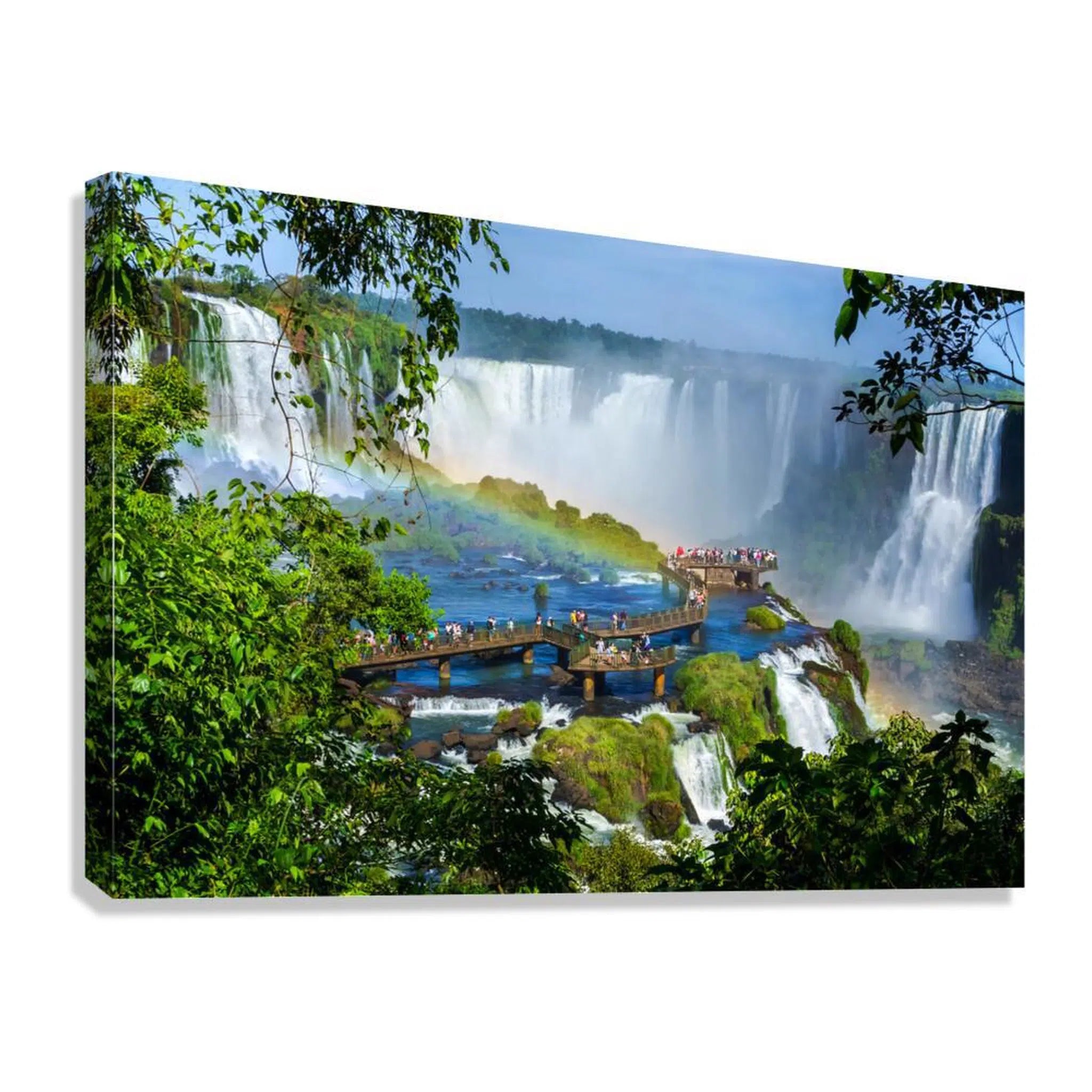 Iguazu Falls Scenic Giclée Print 32620 Giclée Stretched Canvas Print Visual Wall Art