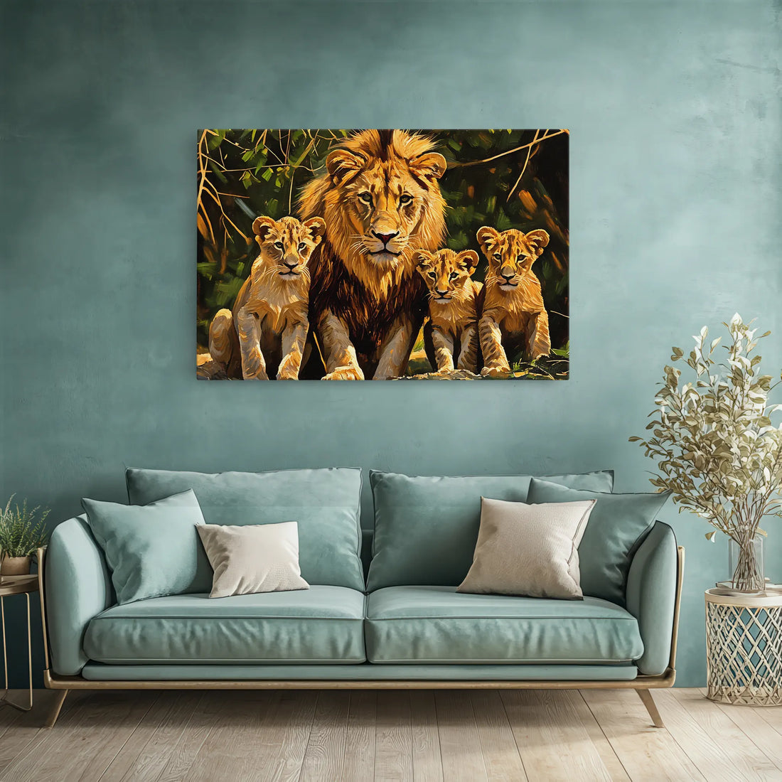 Into the Green Lions Pride Advances Giclée Print 321019 Visual Wall Art AR3:2H Giclée Print