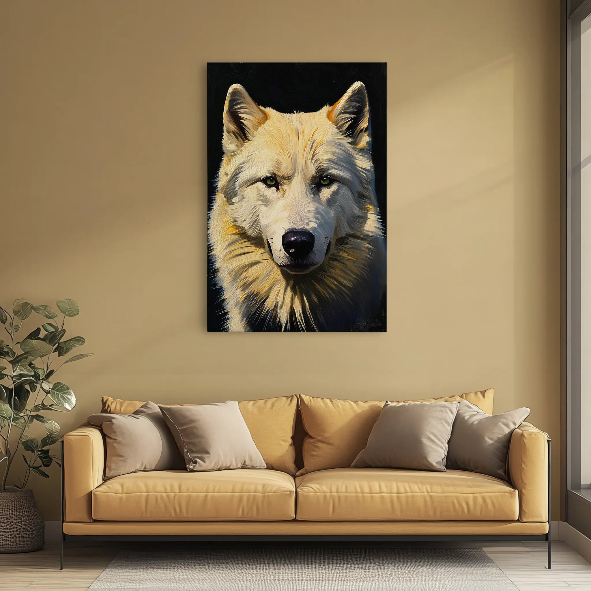 Ivory Wolf Winter Watcher Giclée Print 231082 Visual Wall Art AR2:3V Giclée Print