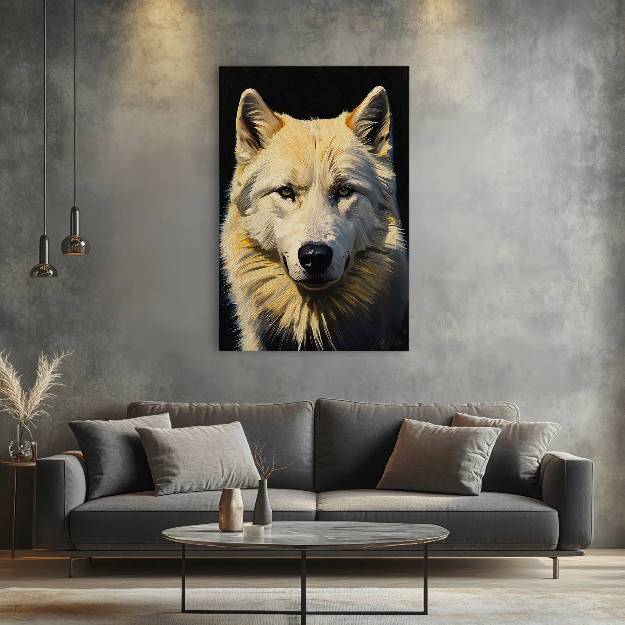Ivory Wolf Winter Watcher Giclée Print 231082 Visual Wall Art AR2:3V Giclée Print