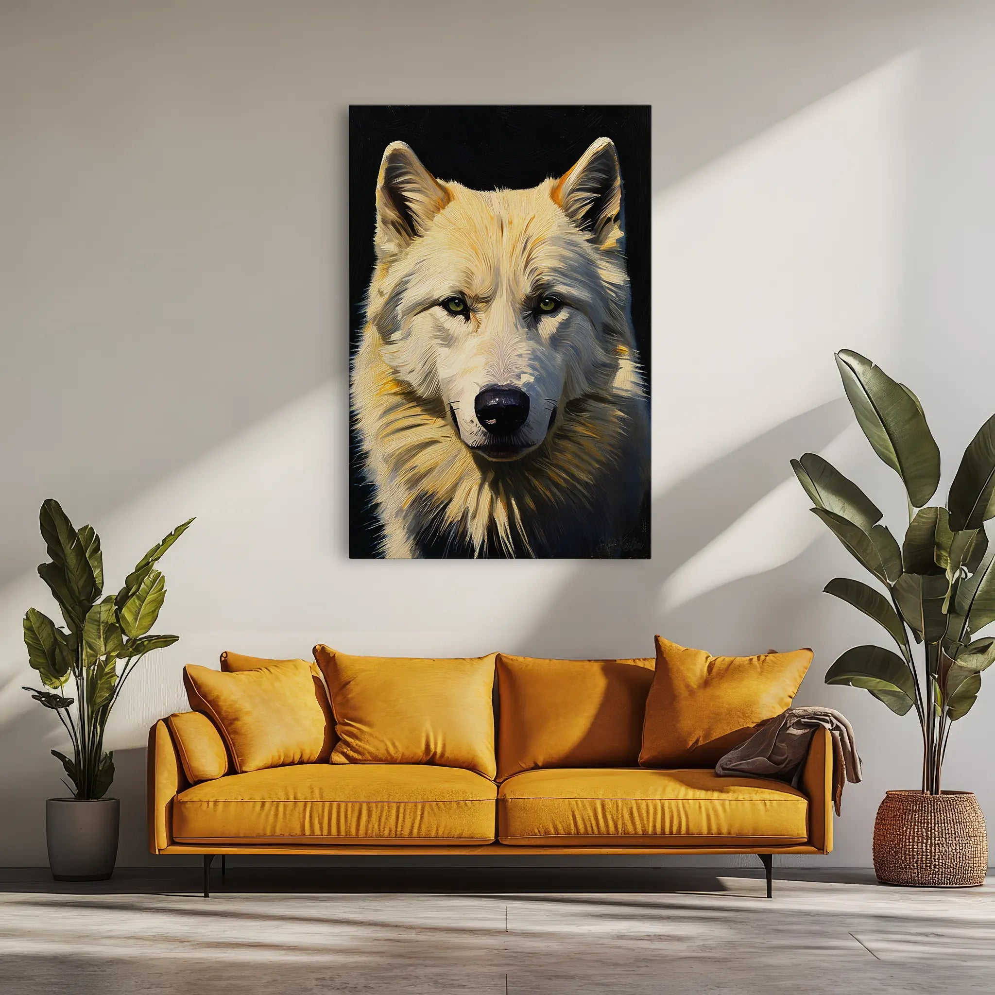 Ivory Wolf Winter Watcher Giclée Print 231082 Visual Wall Art AR2:3V Giclée Print