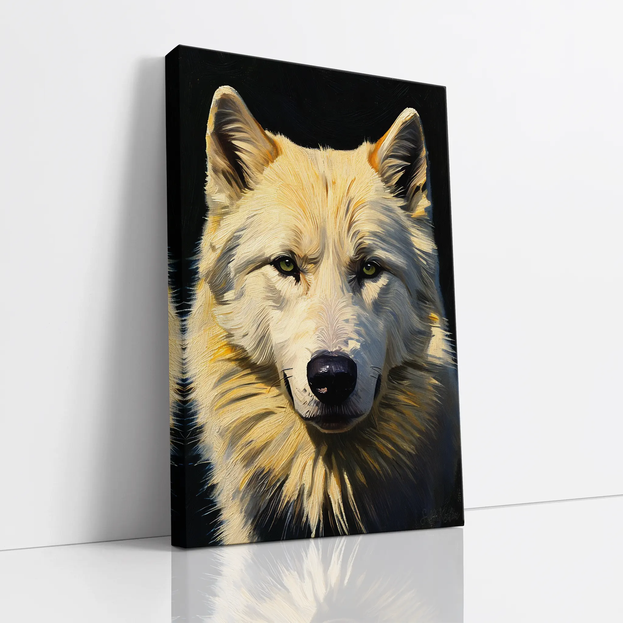 Ivory Wolf Winter Watcher Giclée Print 231082 Visual Wall Art AR2:3V Giclée Print
