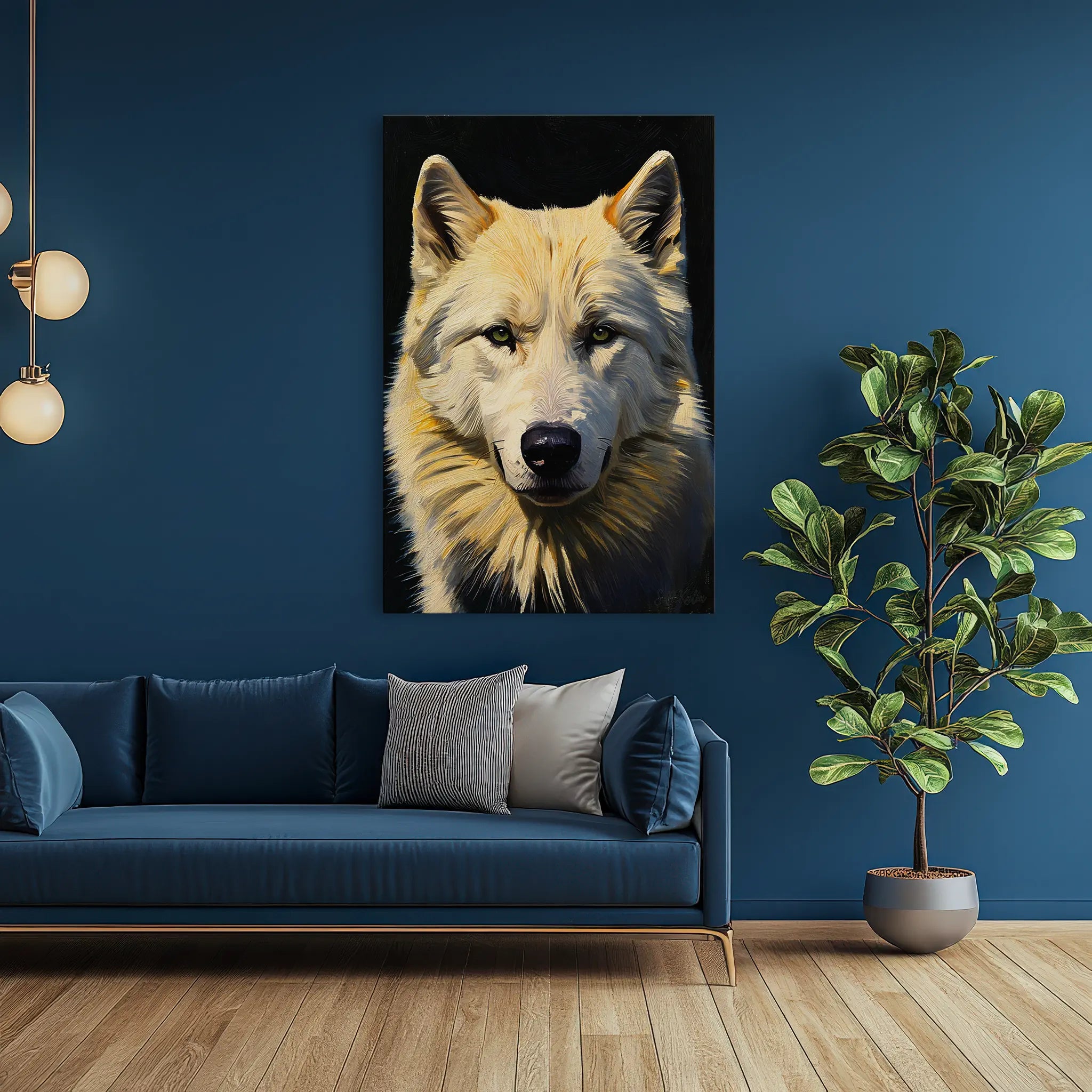 Ivory Wolf Winter Watcher Giclée Print 231082 Visual Wall Art AR2:3V Giclée Print