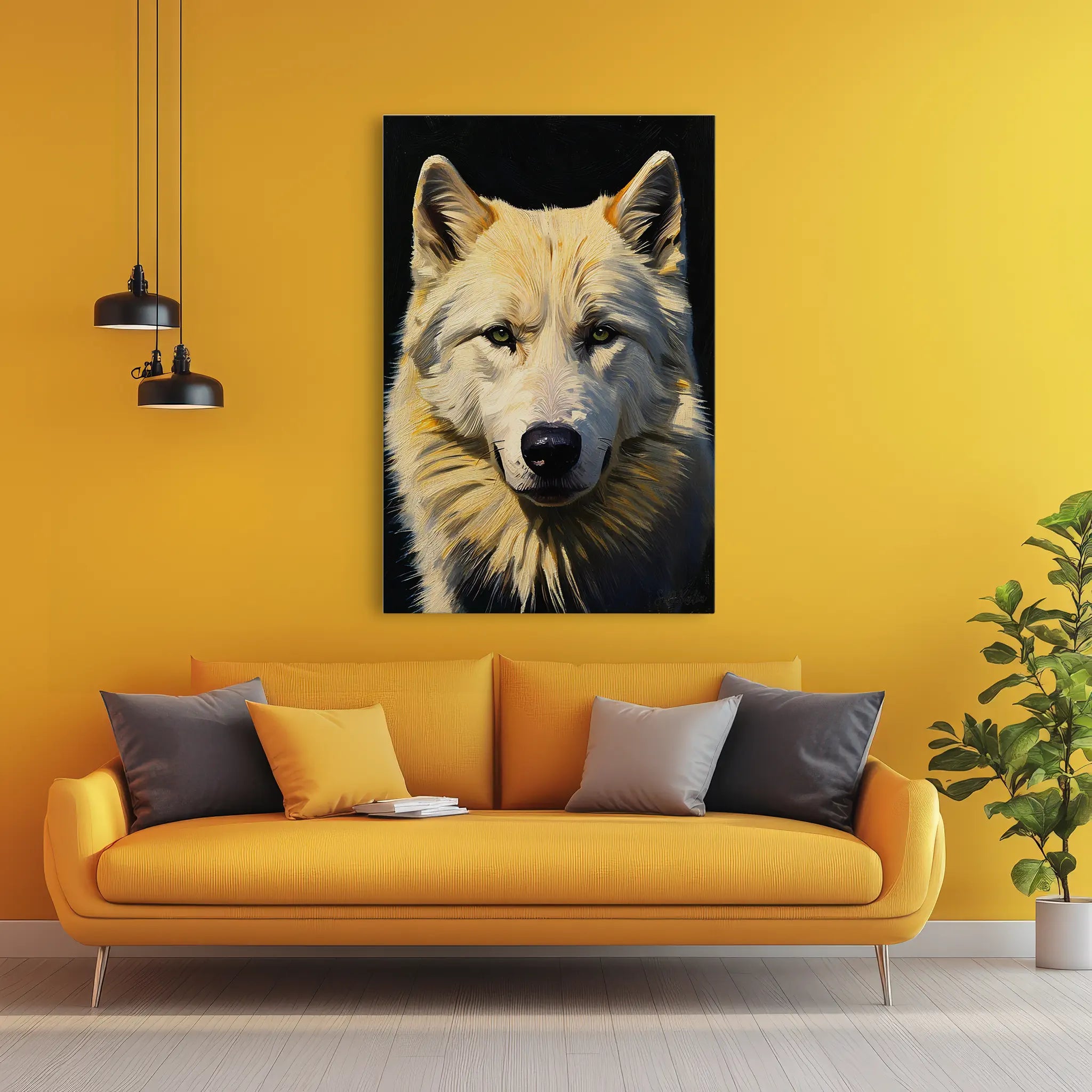 Ivory Wolf Winter Watcher Giclée Print 231082 Visual Wall Art AR2:3V Giclée Print