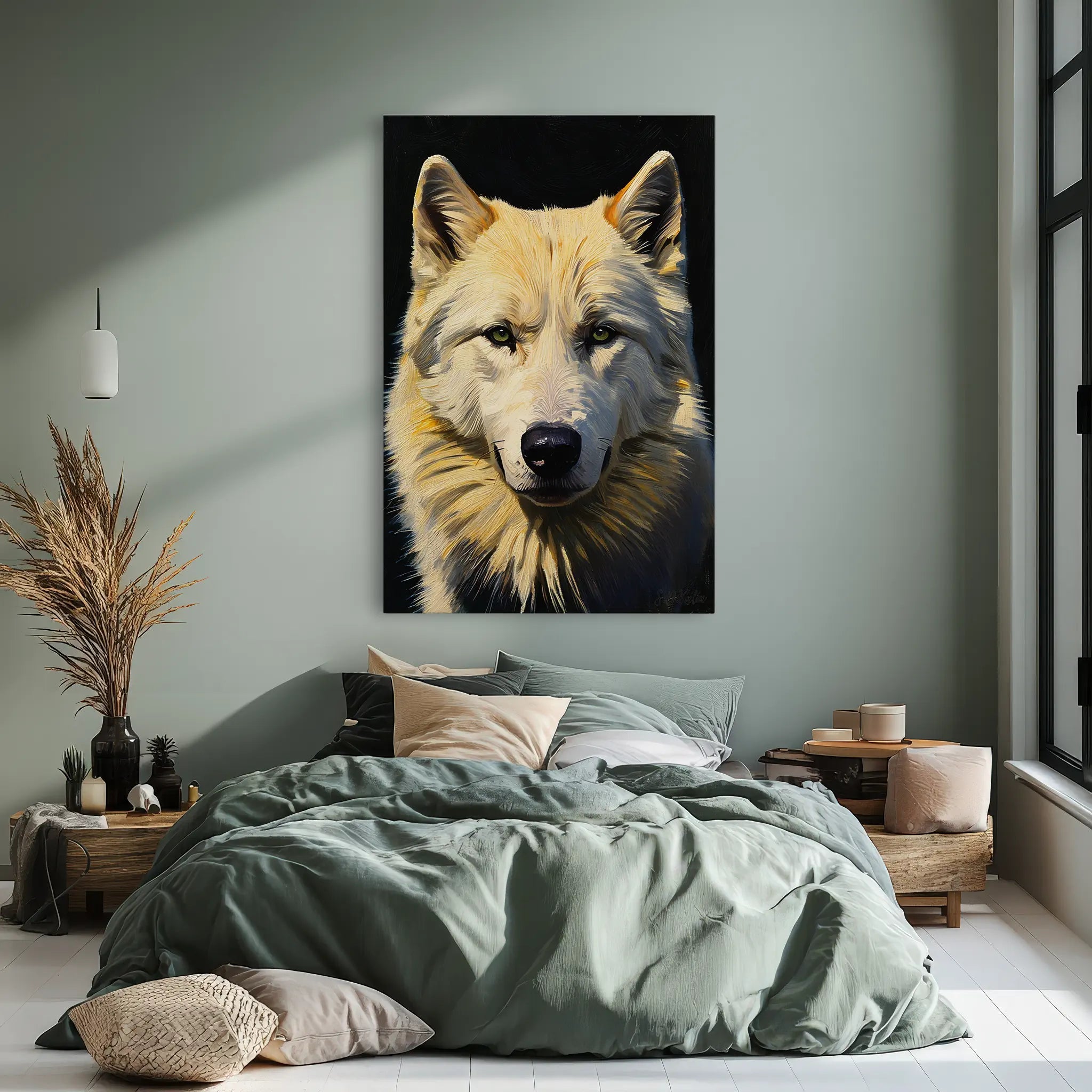 Ivory Wolf Winter Watcher Giclée Print 231082 Visual Wall Art AR2:3V Giclée Print