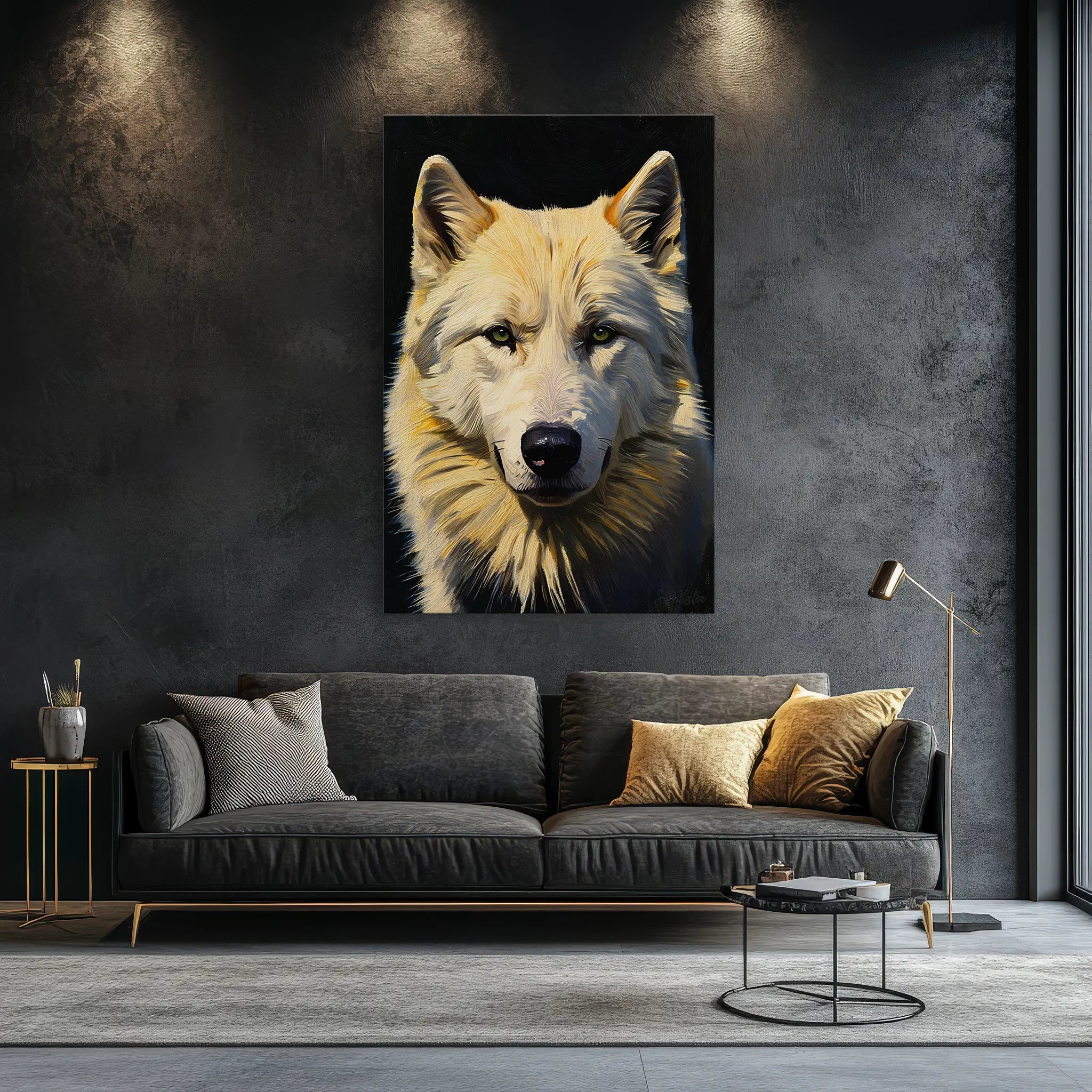 Ivory Wolf Winter Watcher Giclée Print 231082 Visual Wall Art AR2:3V Giclée Print