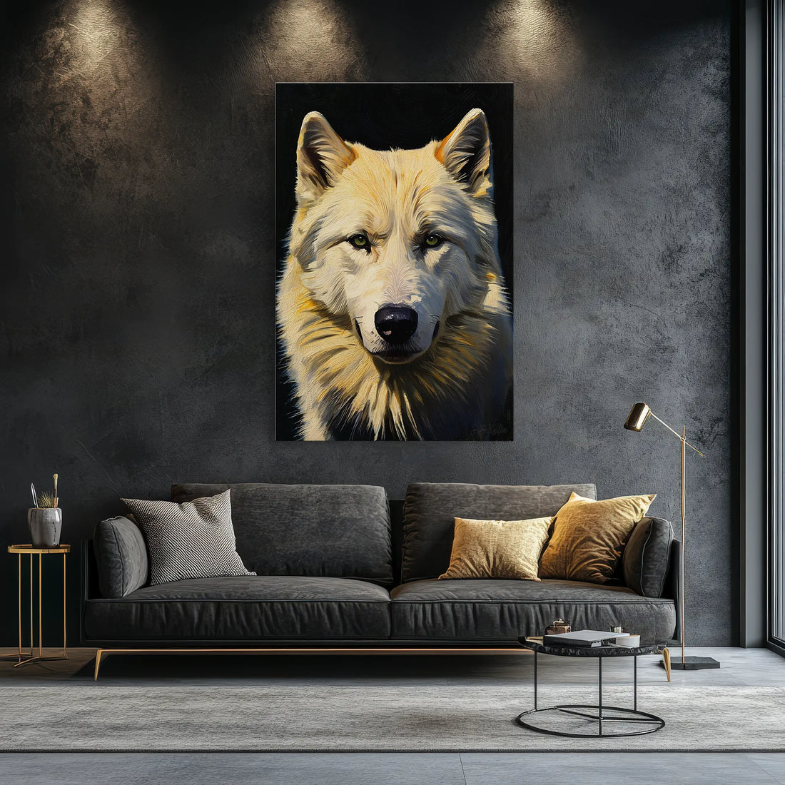 Ivory Wolf Winter Watcher Giclée Print 231082 Visual Wall Art AR2:3V Giclée Print