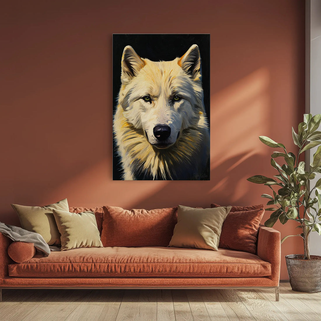 Ivory Wolf Winter Watcher Giclée Print 231082 Visual Wall Art AR2:3V Giclée Print