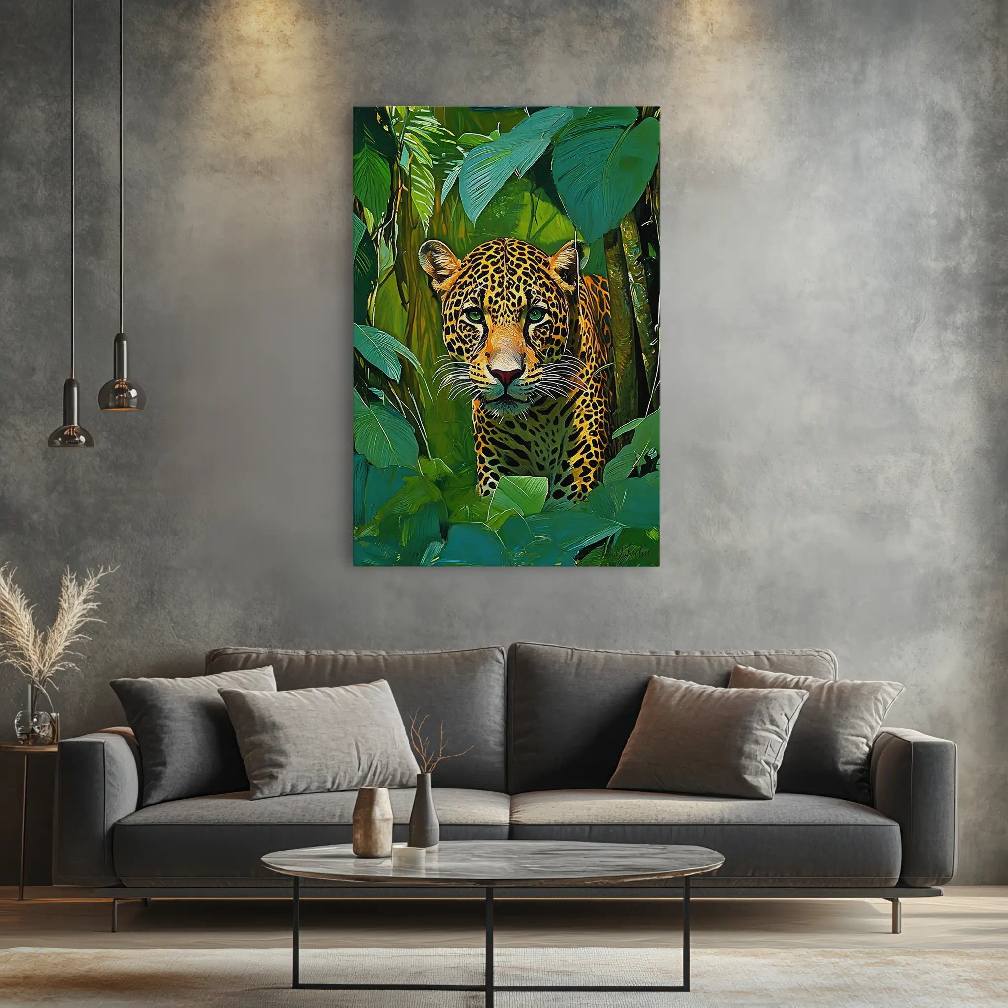 Jaguar Hidden in Rainforest Giclée Print 231021 Visual Wall Art AR2:3V Giclée Print