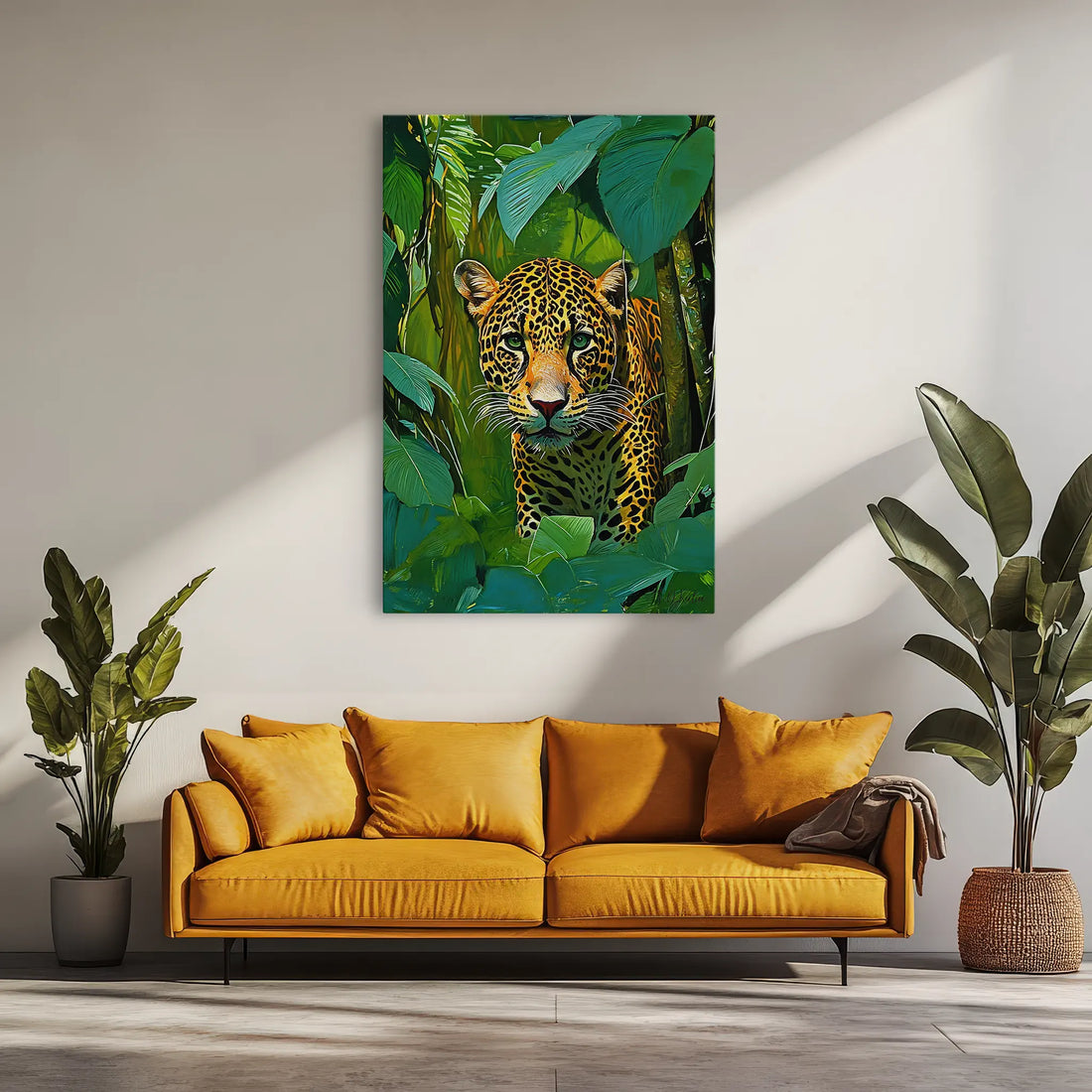 Jaguar Hidden in Rainforest Giclée Print 231021 Visual Wall Art AR2:3V Giclée Print