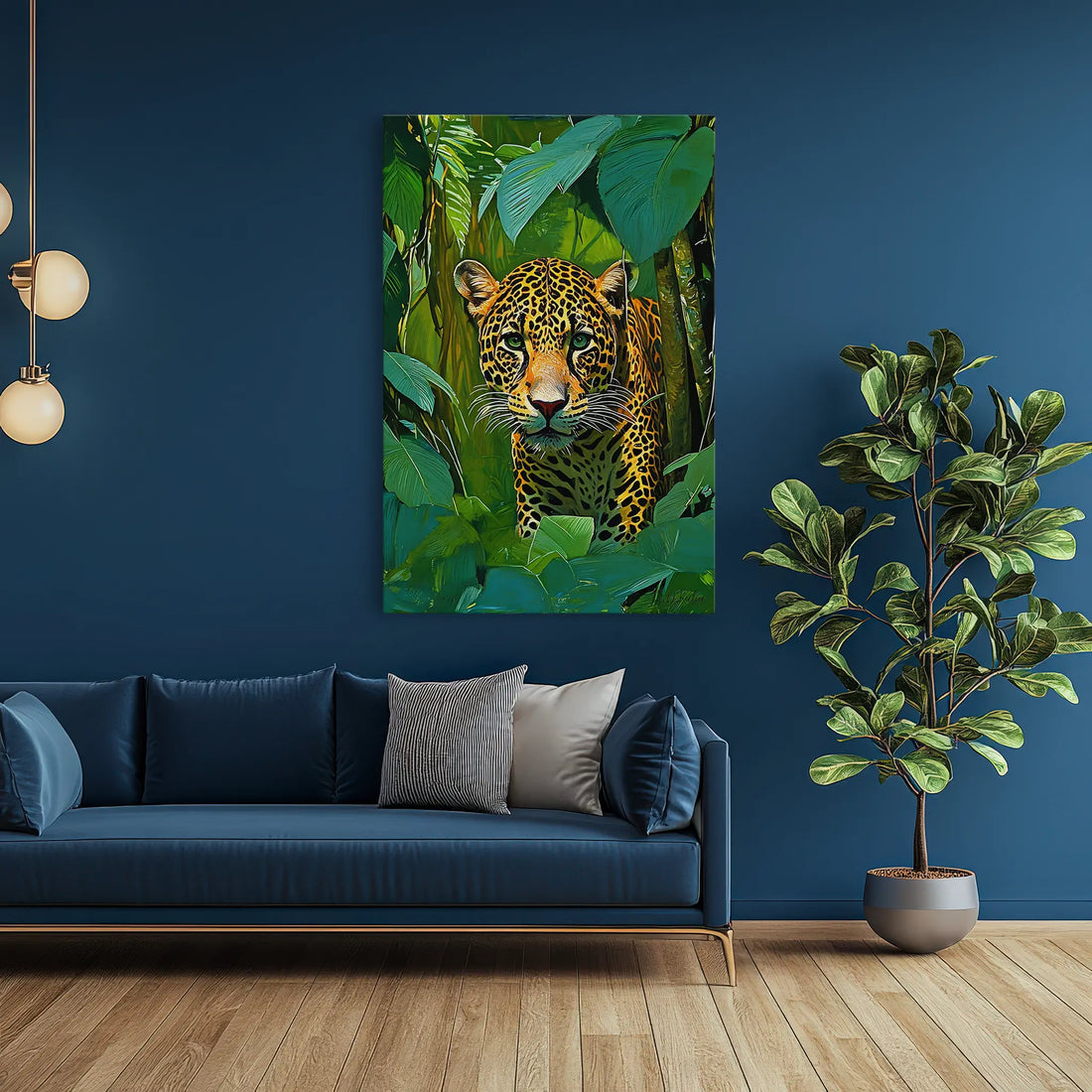 Jaguar Hidden in Rainforest Giclée Print 231021 Visual Wall Art AR2:3V Giclée Print