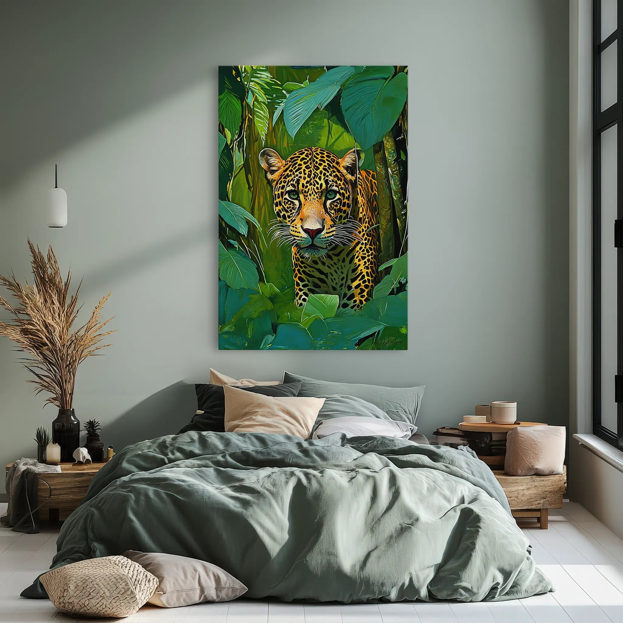 Jaguar Hidden in Rainforest Giclée Print 231021 Visual Wall Art AR2:3V Giclée Print