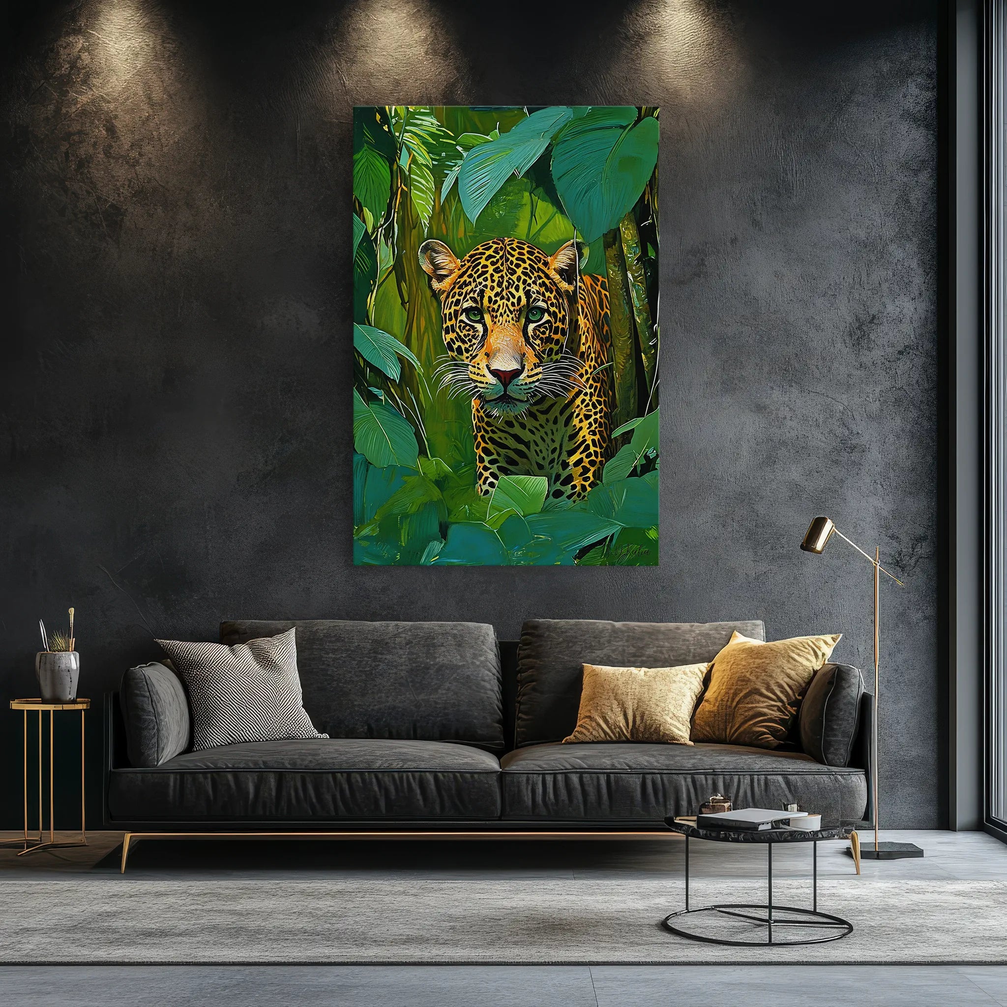 Jaguar Hidden in Rainforest Giclée Print 231021 Visual Wall Art AR2:3V Giclée Print