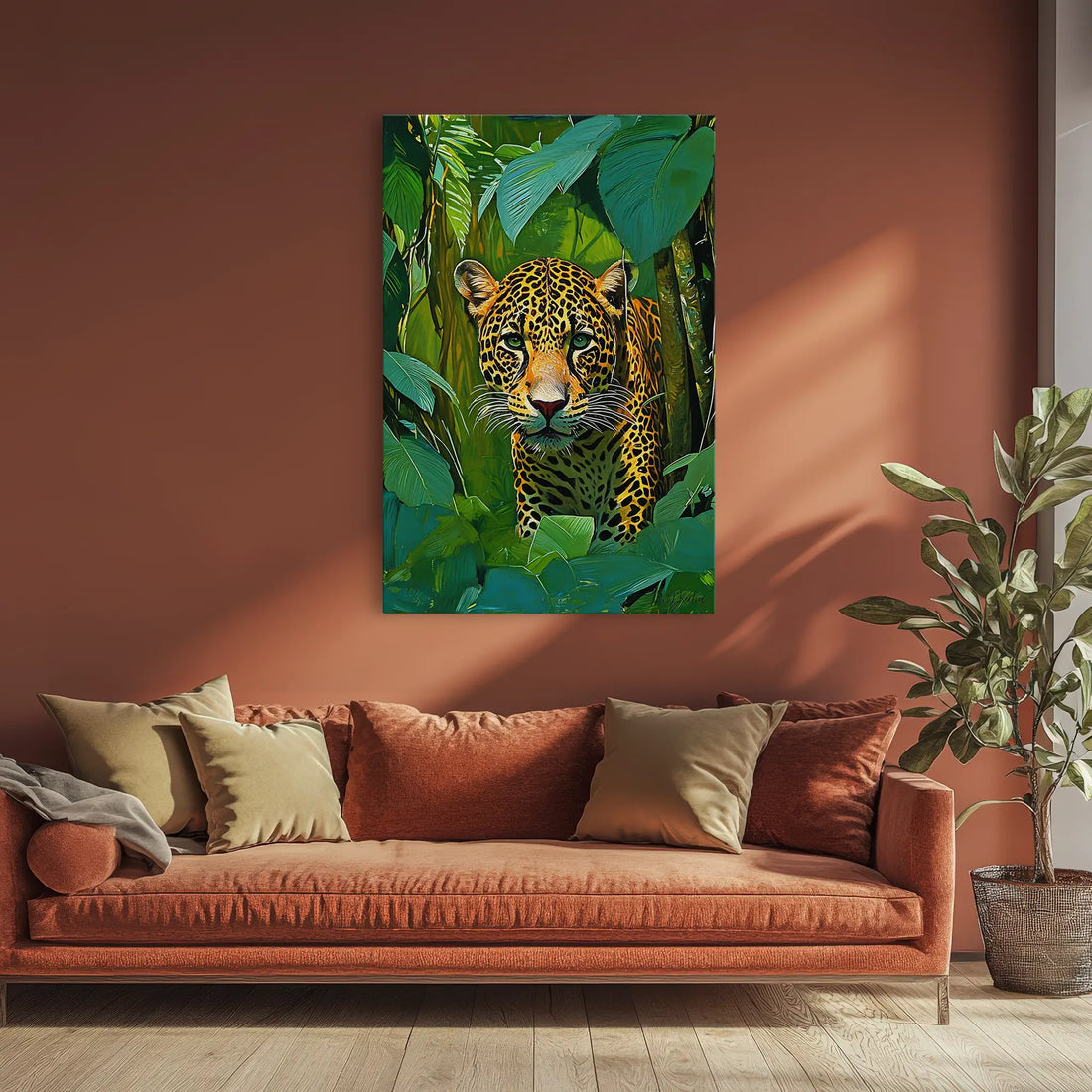 Jaguar Hidden in Rainforest Giclée Print 231021 Visual Wall Art AR2:3V Giclée Print
