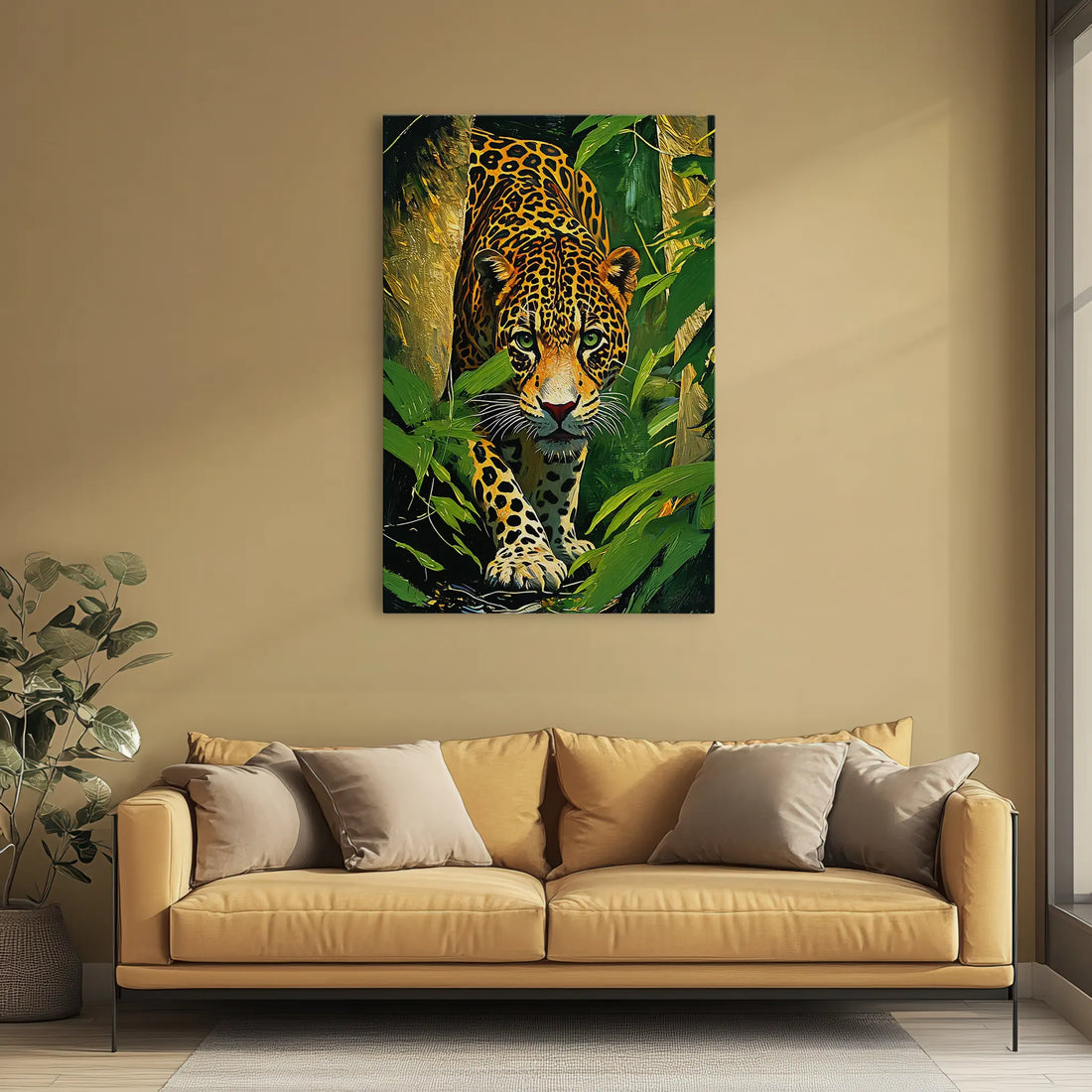 Jaguar Stepping Through Foliage Giclée Print 231023 Visual Wall Art AR2:3V Giclée Print