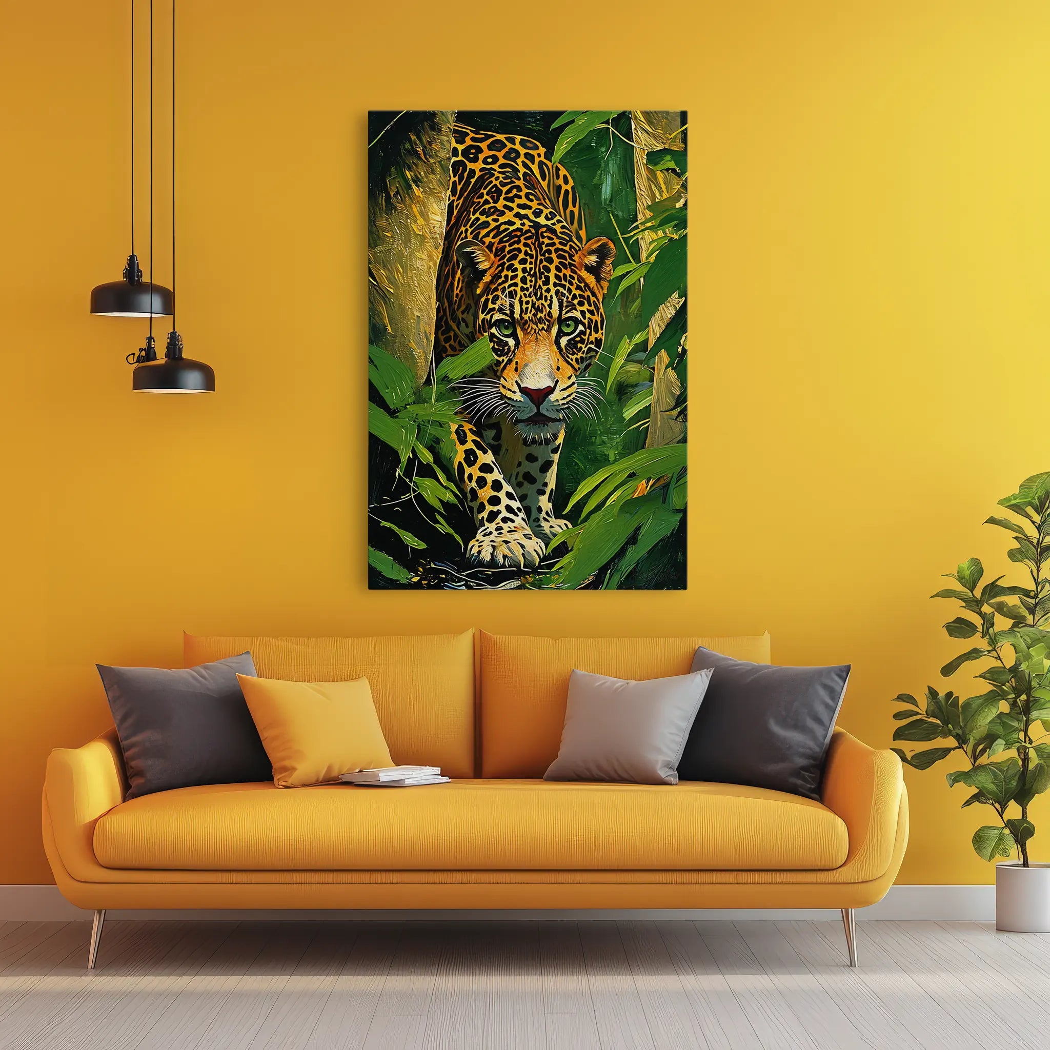 Jaguar Stepping Through Foliage Giclée Print 231023 Visual Wall Art AR2:3V Giclée Print