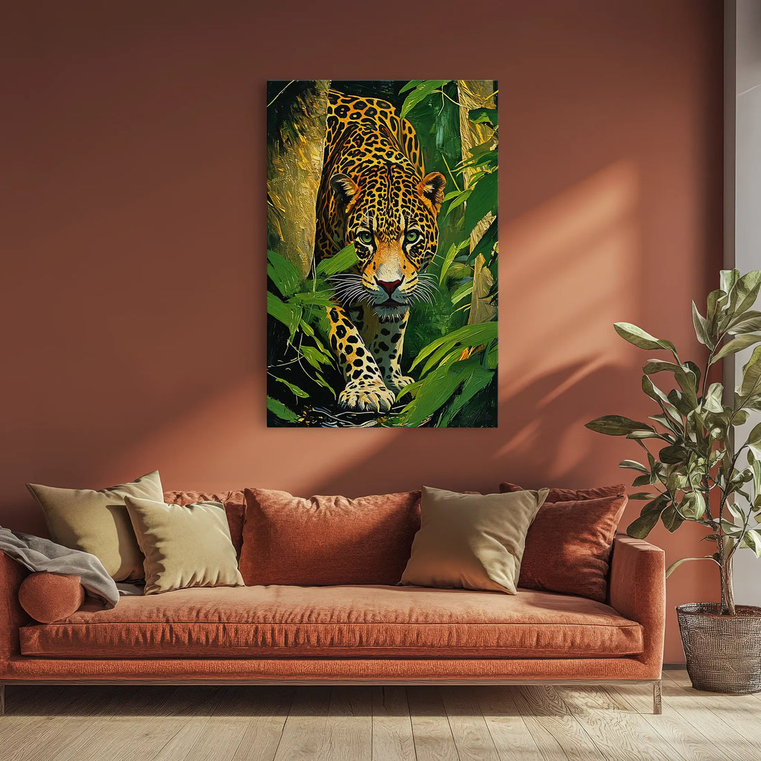 Jaguar Stepping Through Foliage Giclée Print 231023 Visual Wall Art AR2:3V Giclée Print