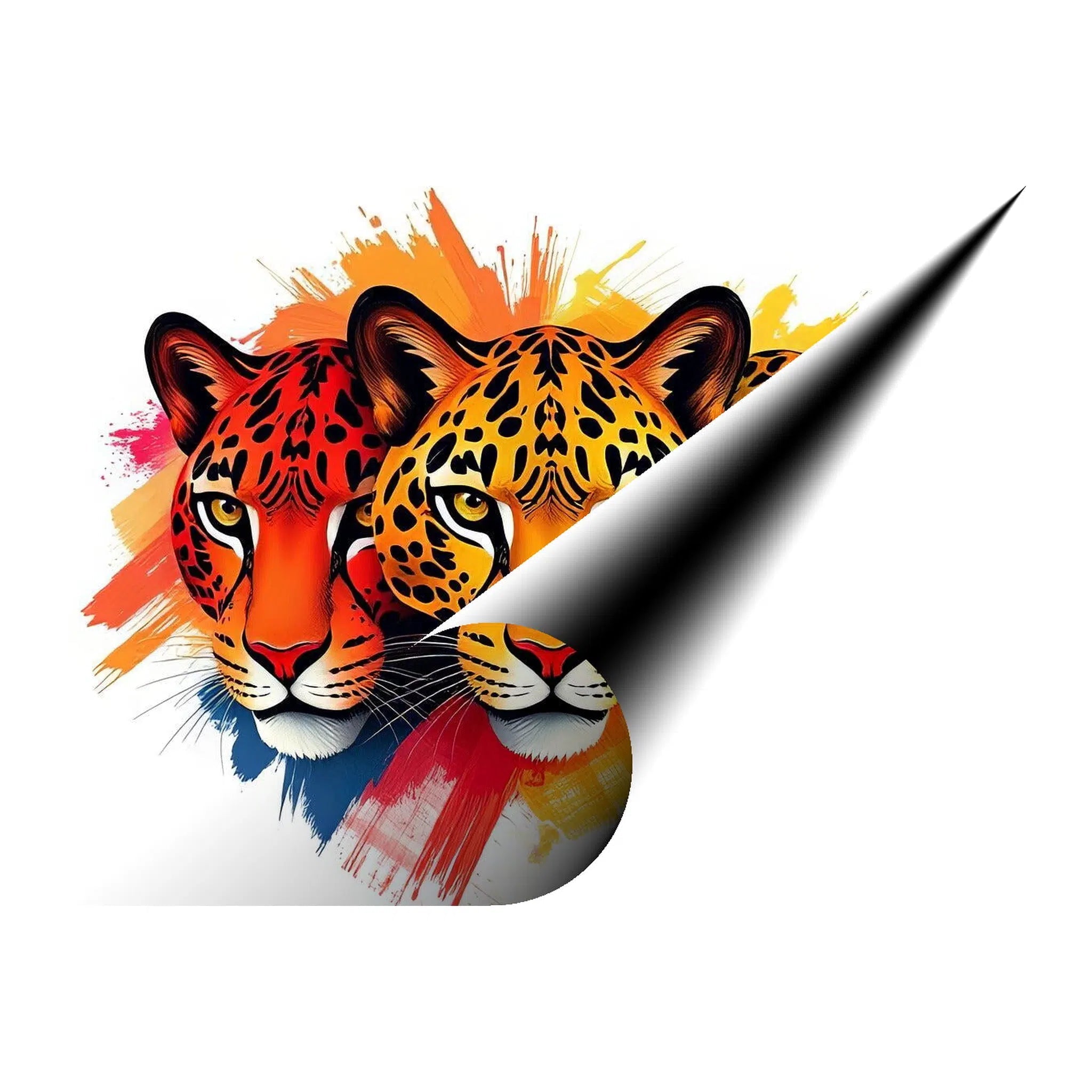 Jaguars Heads Giclée Print 43123 Giclée Rolled Canvas Print Visual Wall Art