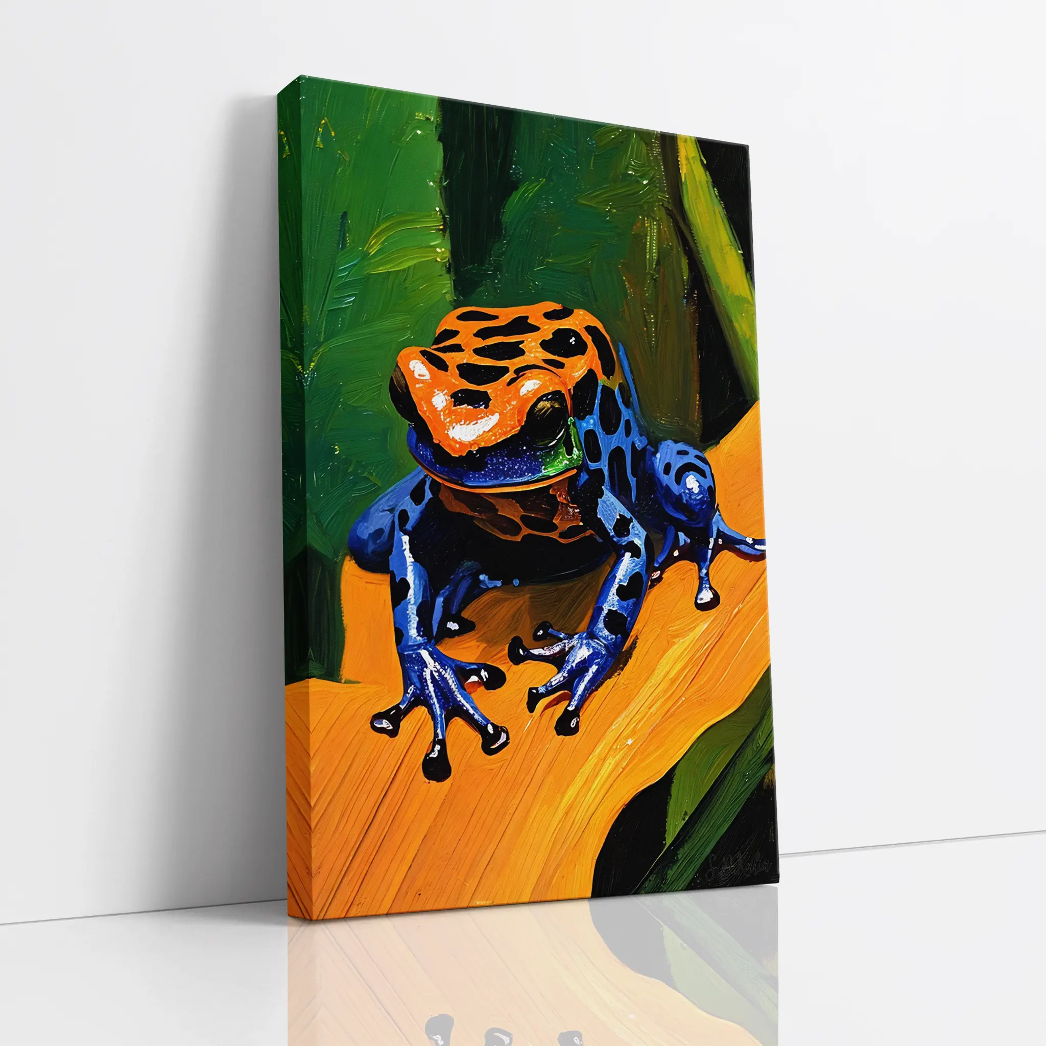 Jungle Jewel Poison Dart Frog on Gold Leaf Giclée Print 231083 Visual Wall Art AR2:3V Giclée Print