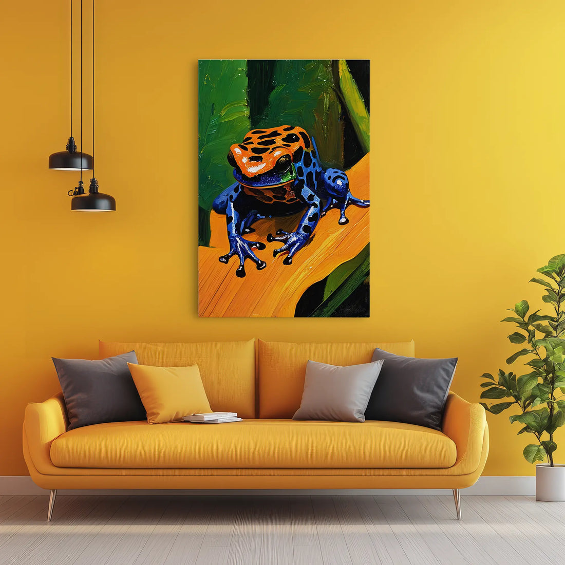 Jungle Jewel Poison Dart Frog on Gold Leaf Giclée Print 231083 Visual Wall Art AR2:3V Giclée Print