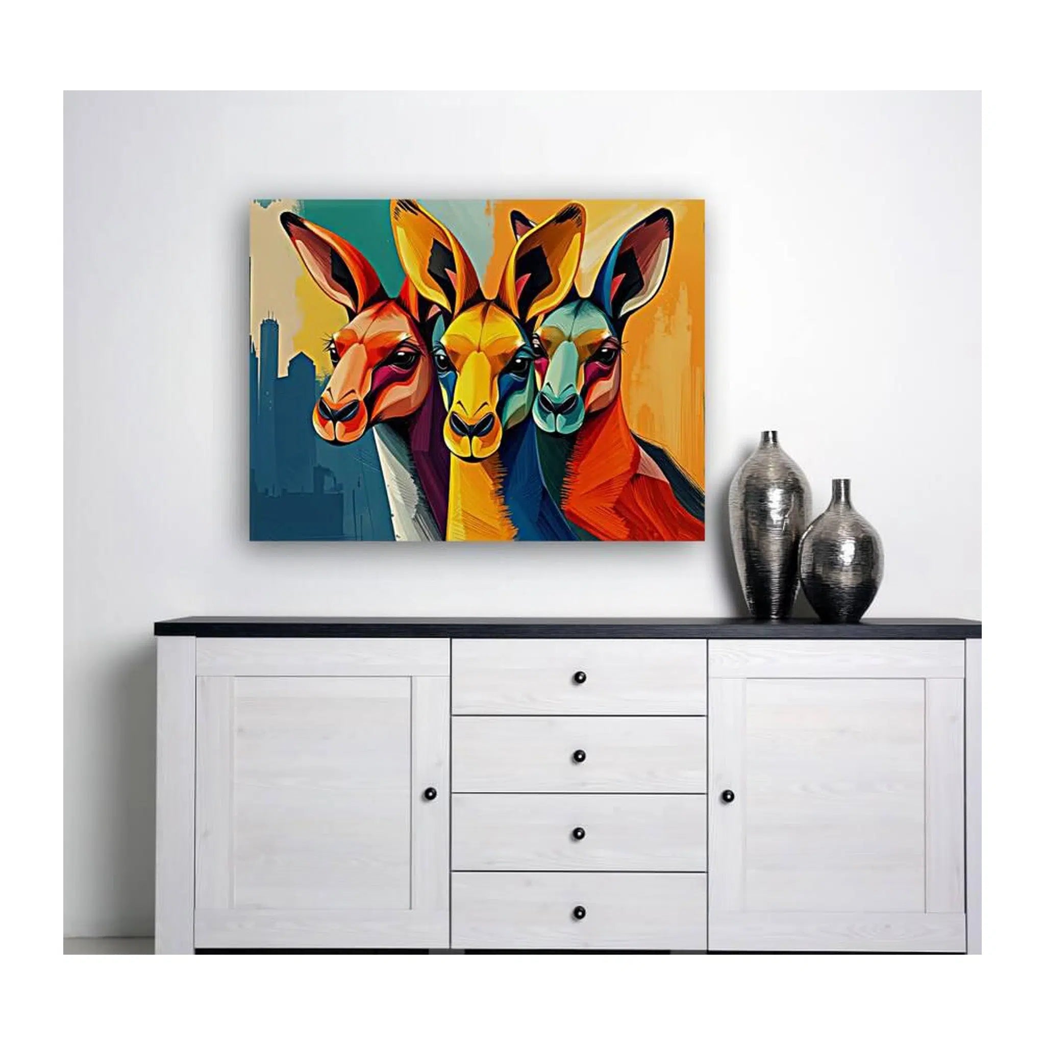 Kangaroos Trio Giclée Print 43160 Visual Wall Art