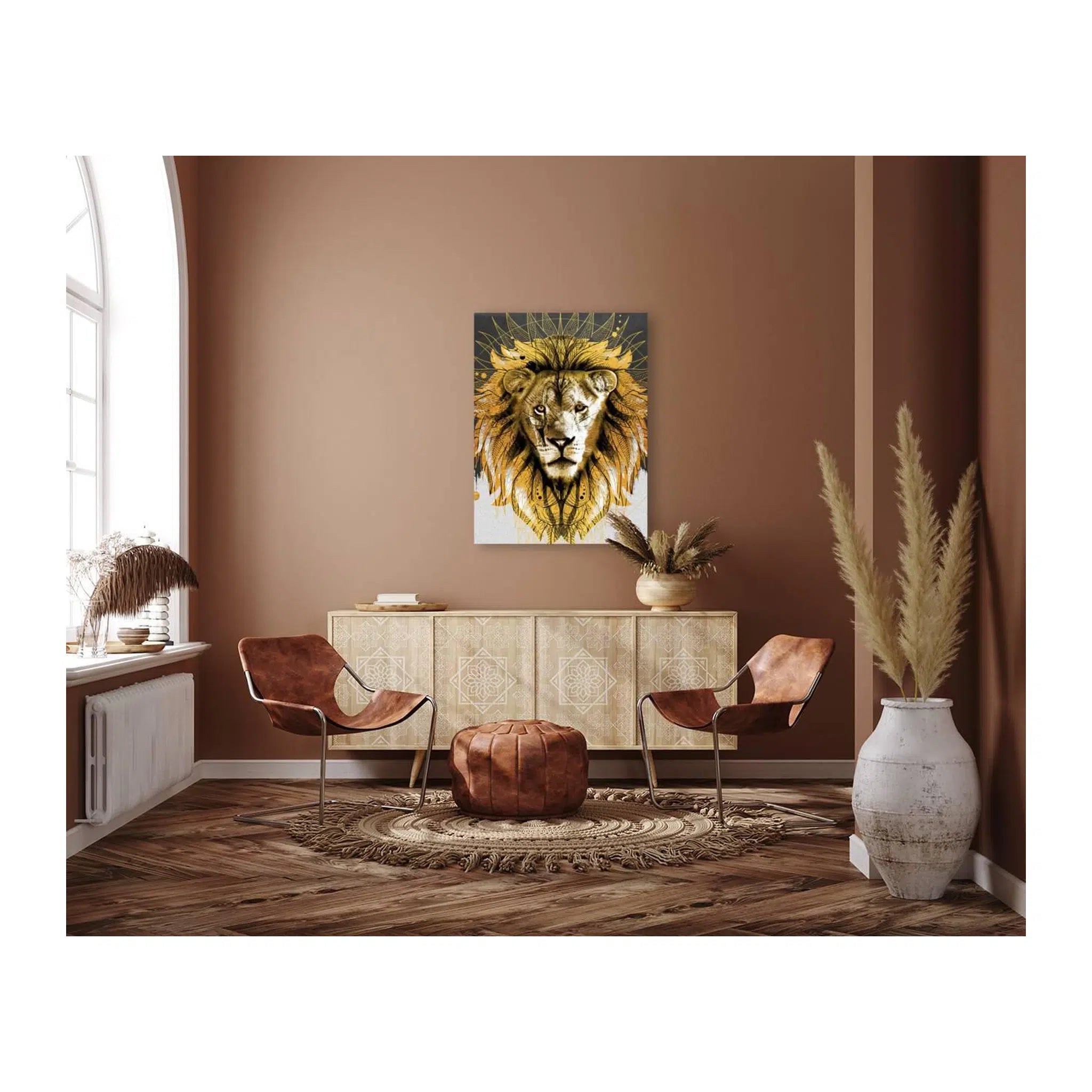 King Lion Gold Giclée Print 34922 Visual Wall Art