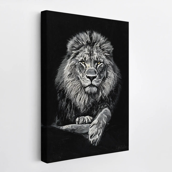 King Lion in Monochrome Giclée Print 231024 Visual Wall Art AR2:3V Giclée Print