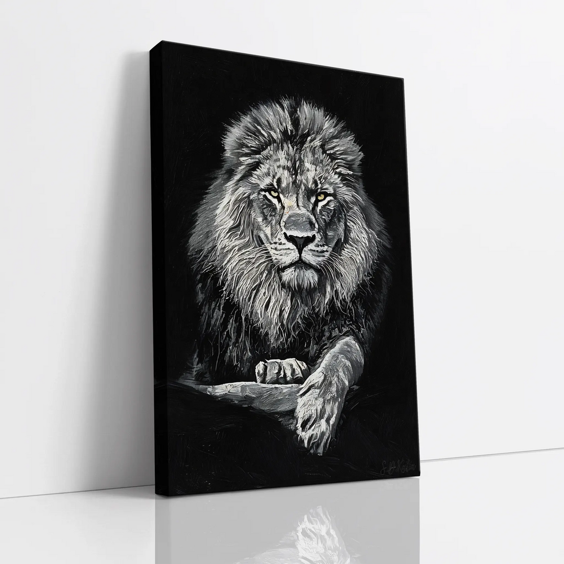 King Lion in Monochrome Giclée Print 231024 Visual Wall Art AR2:3V Giclée Print