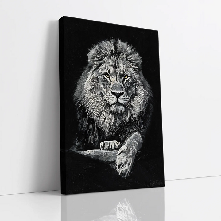 King Lion in Monochrome Giclée Print 231024 Visual Wall Art AR2:3V Giclée Print