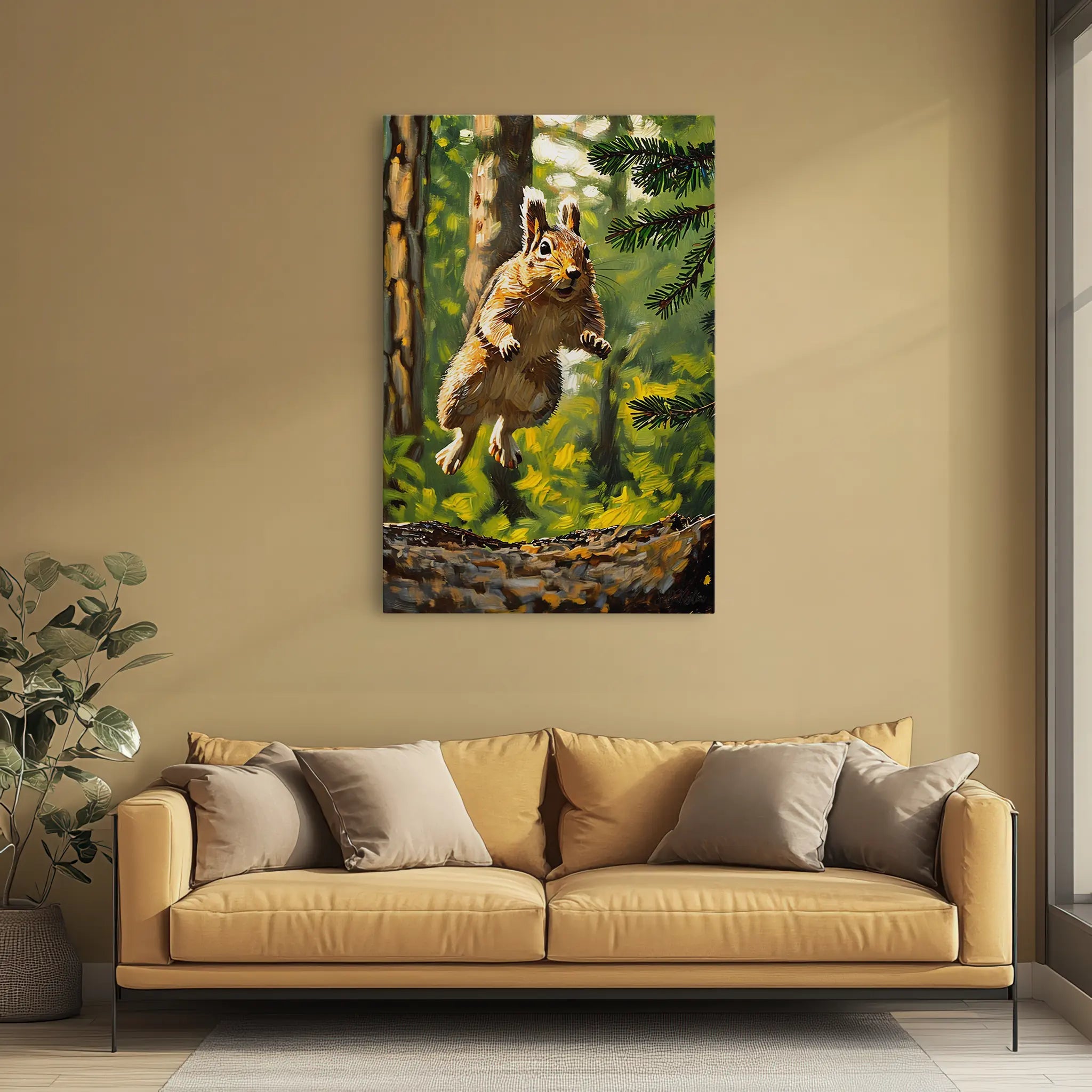 Leap of Light Squirrel in Midair Giclée Print 231084 Visual Wall Art AR2:3V Giclée Print