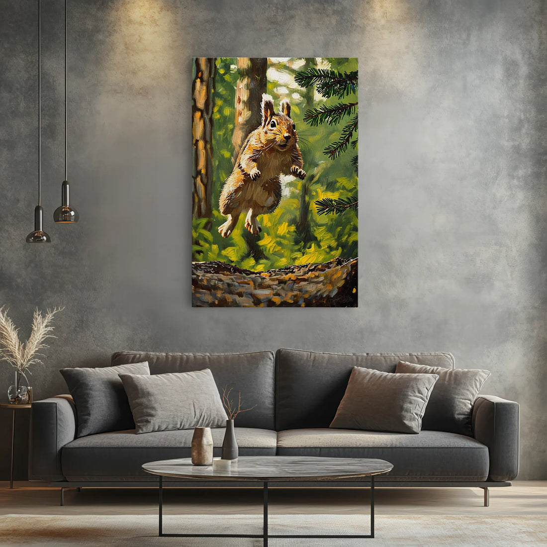 Leap of Light Squirrel in Midair Giclée Print 231084 Visual Wall Art AR2:3V Giclée Print